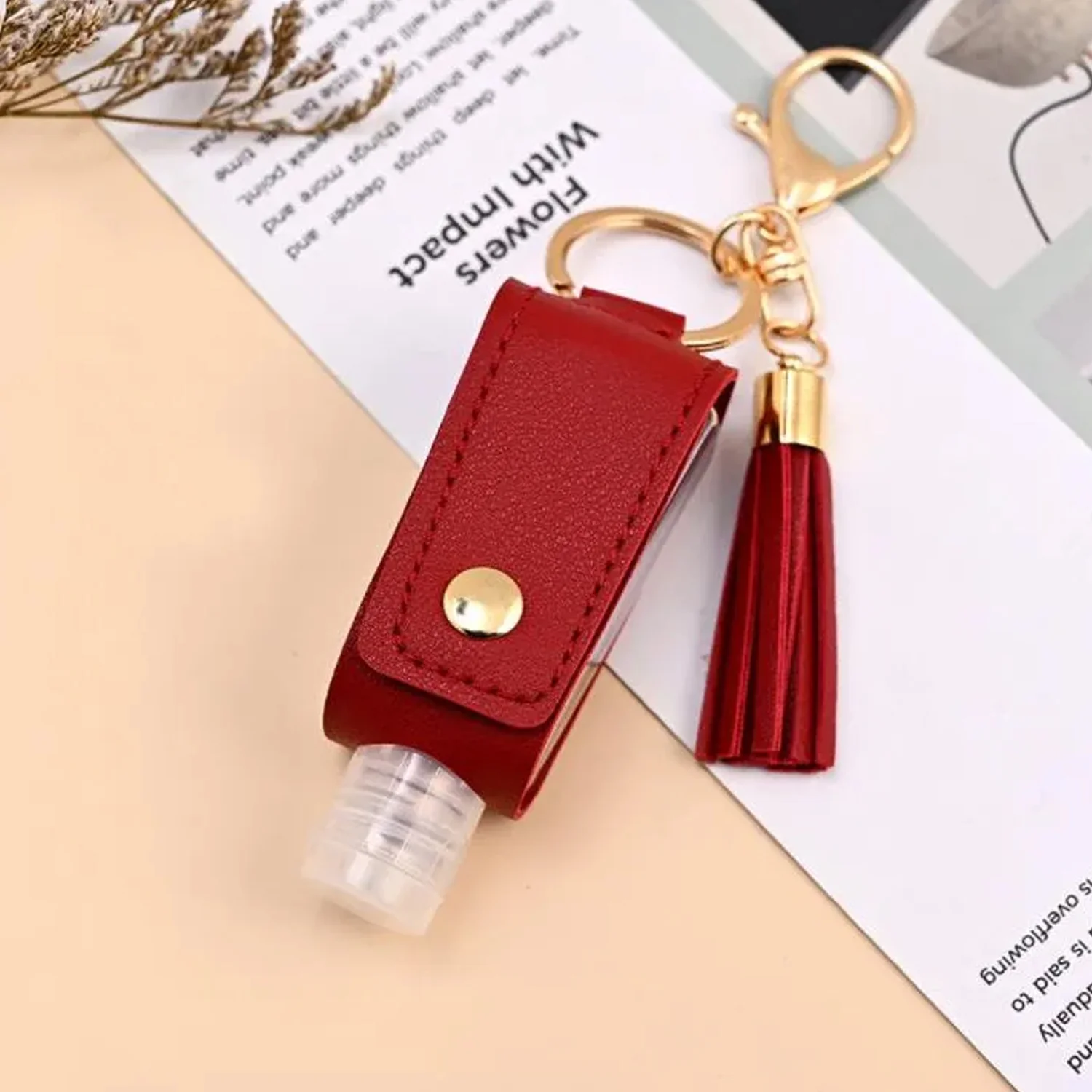 Portable Hand Sanitizer Holder Keychain with Tassel (1 Pc) - Image 6