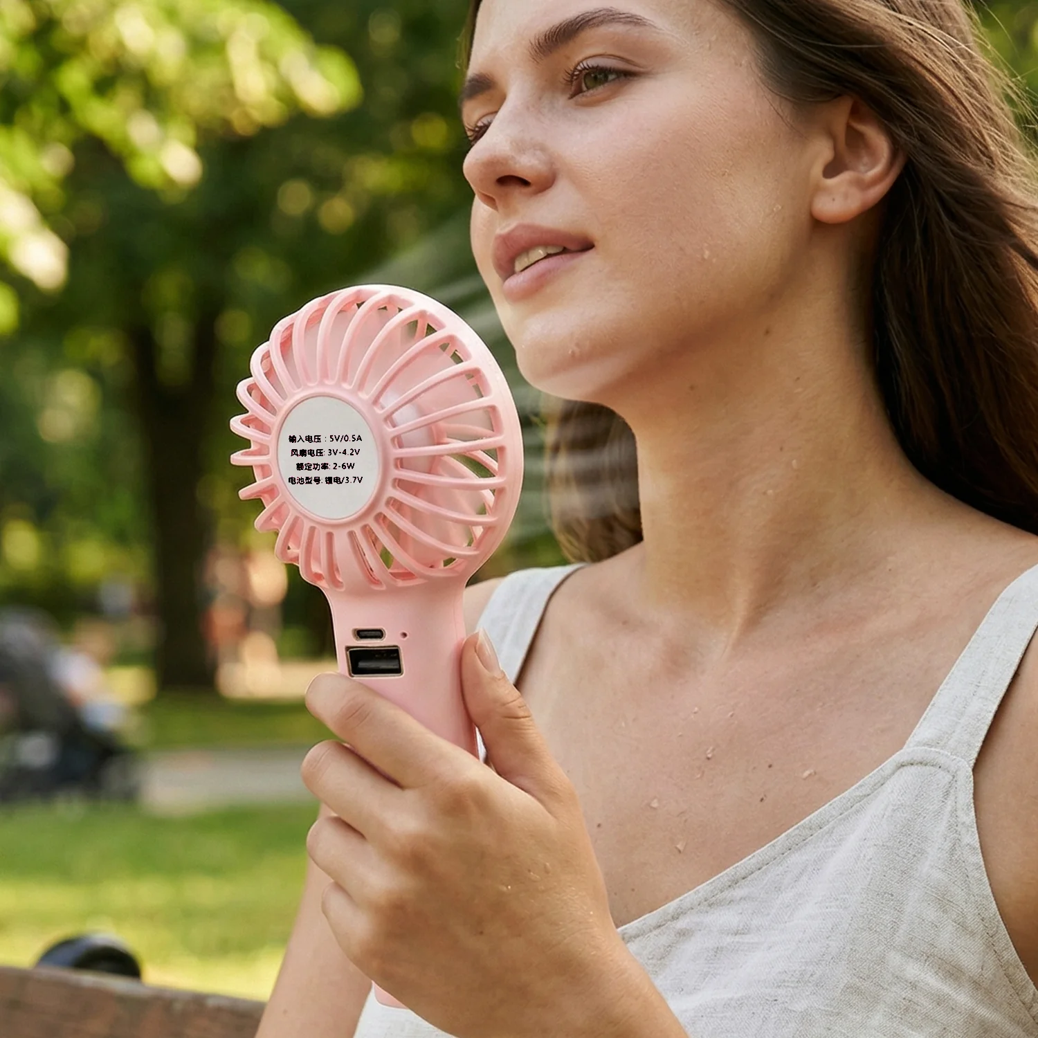 Portable Handheld Fan Rechargeable Mini USB Fan (1 Pc) - Image 5