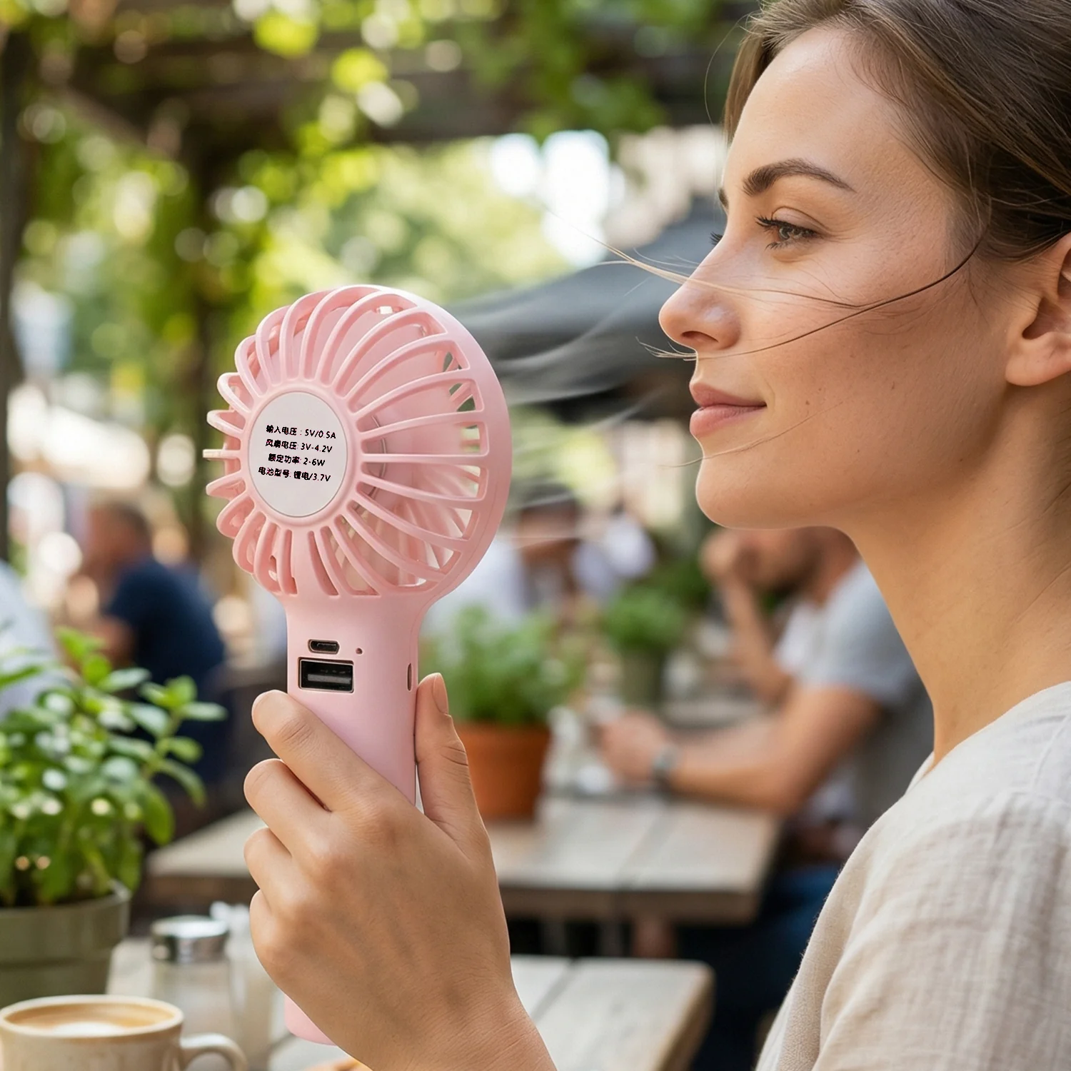 Portable Handheld Fan Rechargeable Mini USB Fan (1 Pc) - Image 8