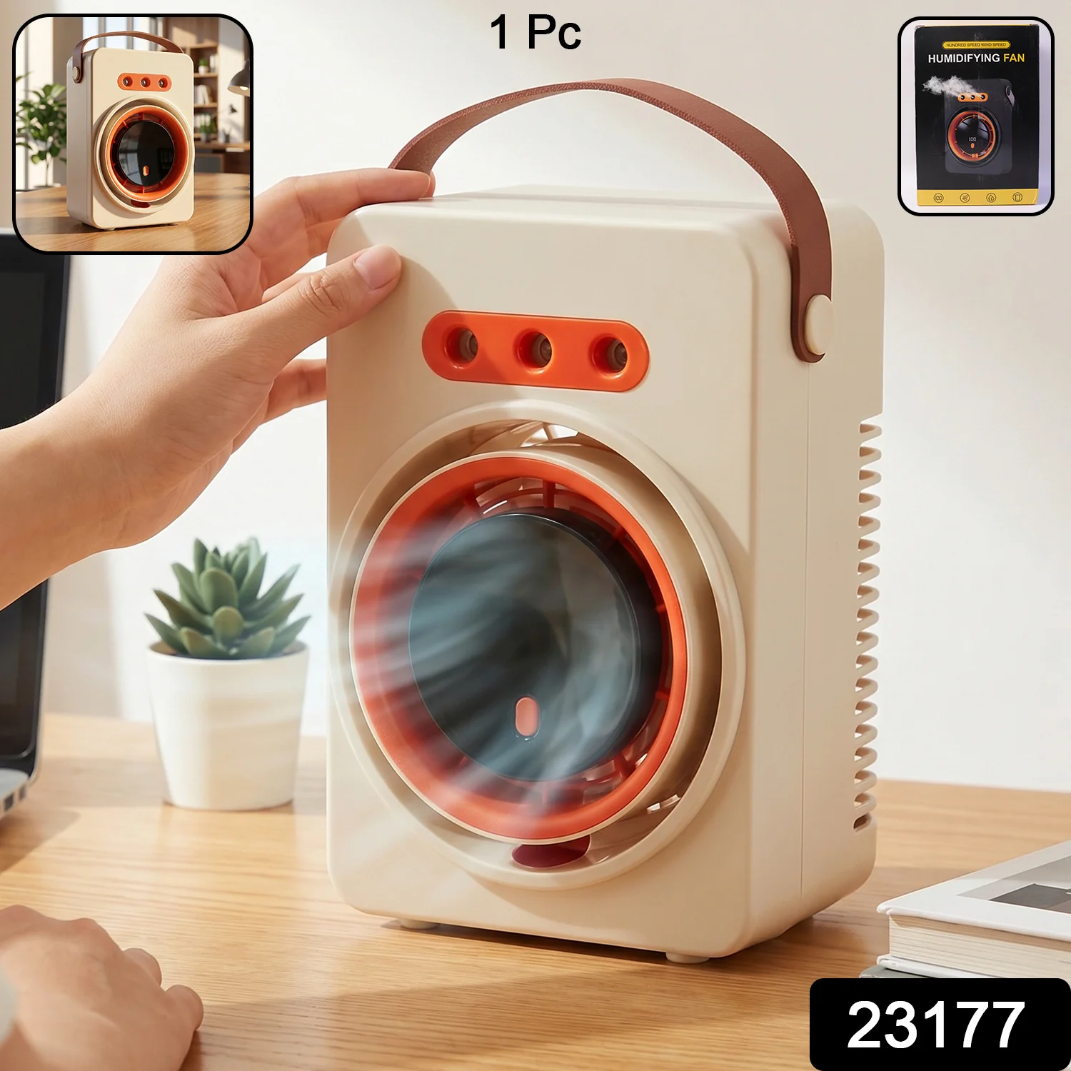 Portable Humidifying Air Cooling Fan With Display (1 Pc) - Image 2