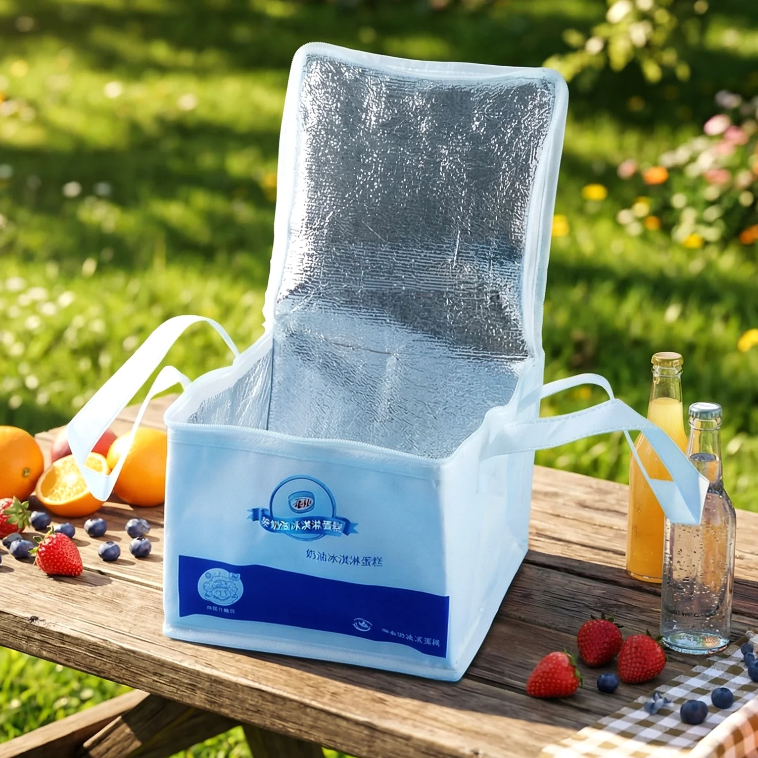 Portable Insulated Lunch Bag with Zipper Closure 16x19x21 Cm - Image 5