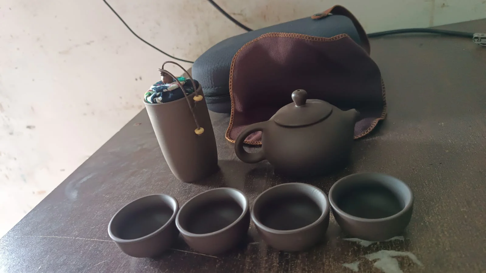 Portable Kung Fu Tea set with a portable travel bag (set of 6pcs) - Image 7