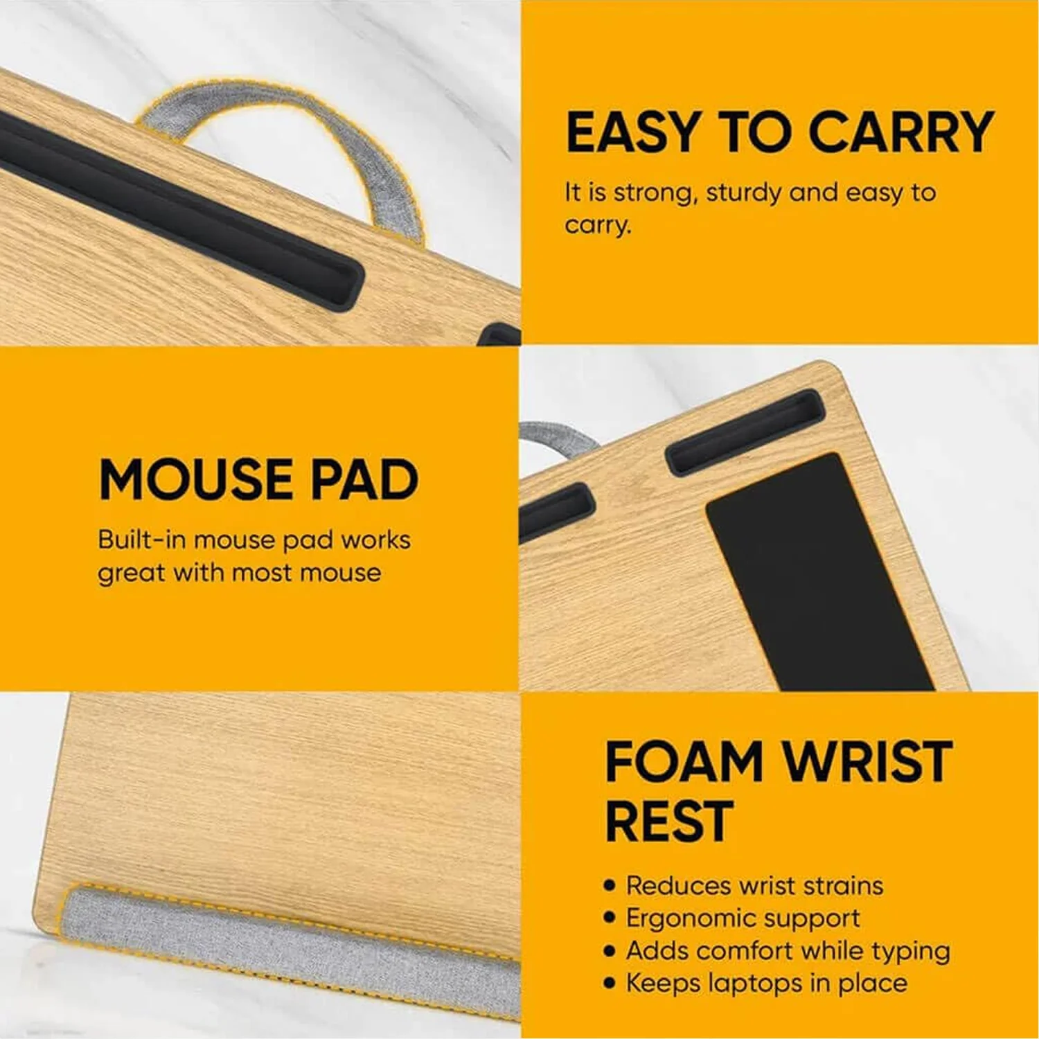 Portable Laptop Table with Mouse Pad (55×35 Cm / 1 Pc) - Image 9