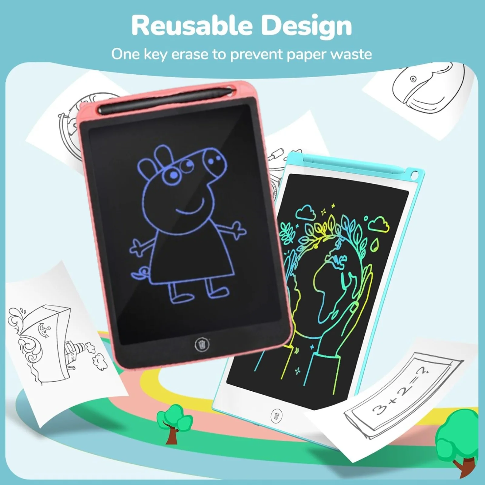 Oblivion LCD Portable Writing Pad / Tablet for Kids - 8.5 Inch - Image 3