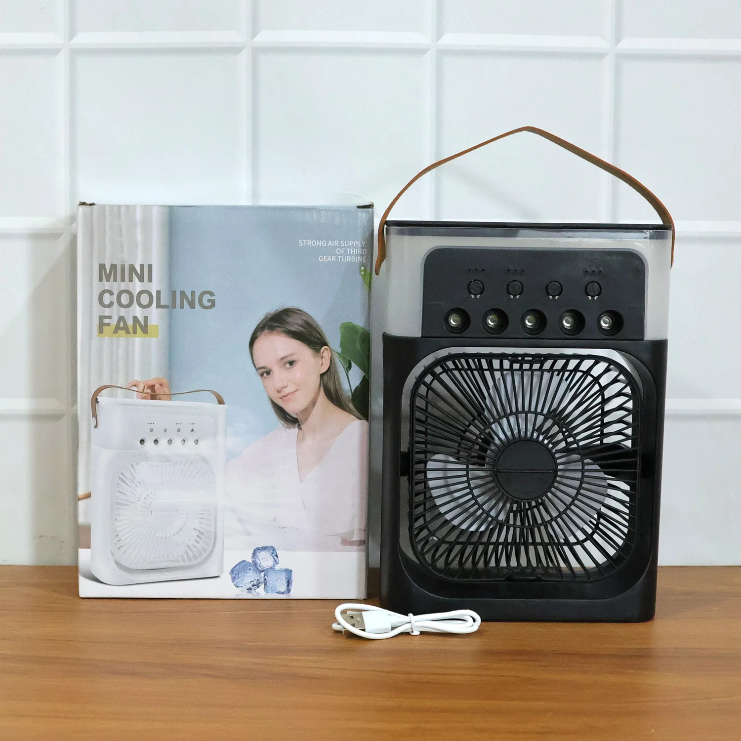Portable Air Cooler Fan with 7-Color Light – Personal AC Fan - Image 7