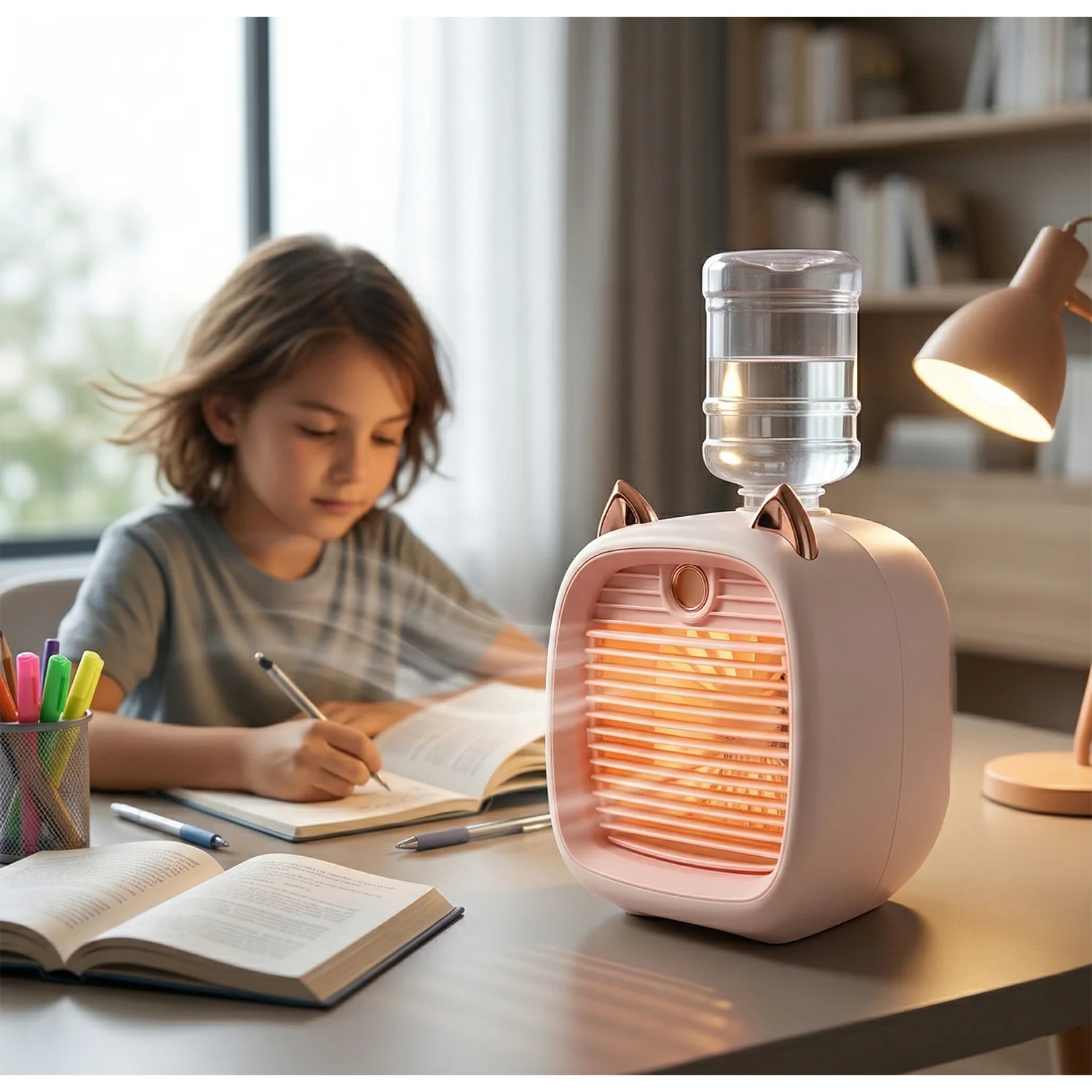 Portable Mini Air Cooler Fan with Spray Mist Function (1 Pc) - Image 4