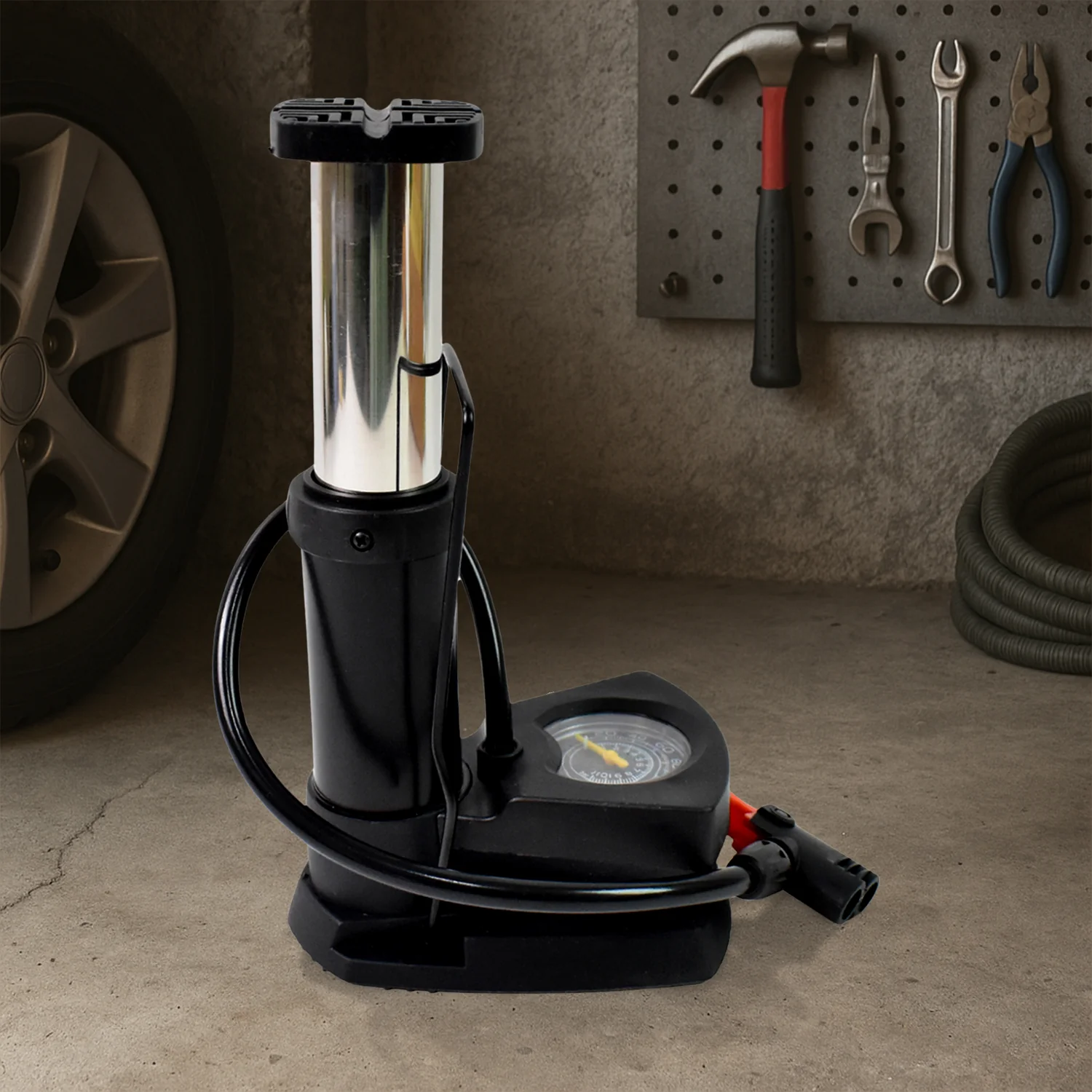 Portable Mini Bike Pump / Cycle Pump Foot (1 Pc) - Image 3