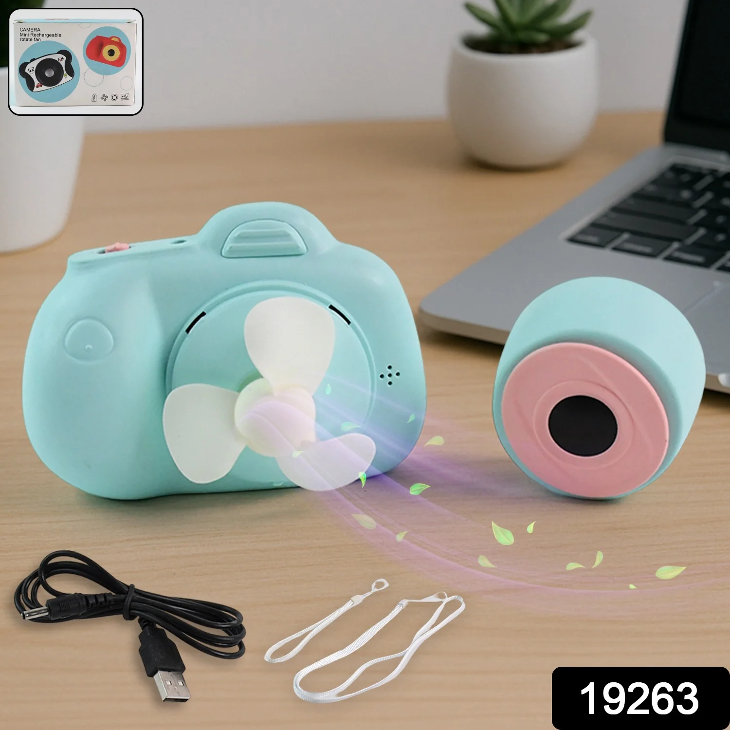 Portable Mini Camera-Shaped Handheld Fan - Image 2