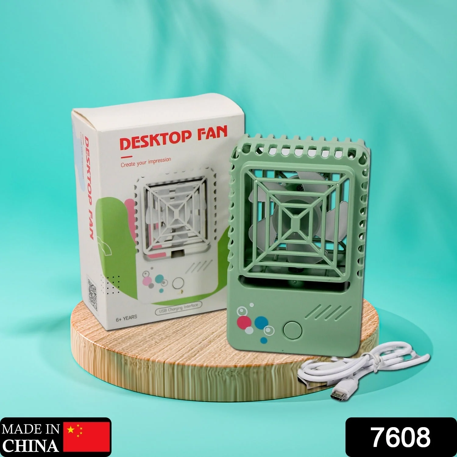 Mini Rechargeable Desktop Fan for Home & Office (USB, Handheld) - Image 2