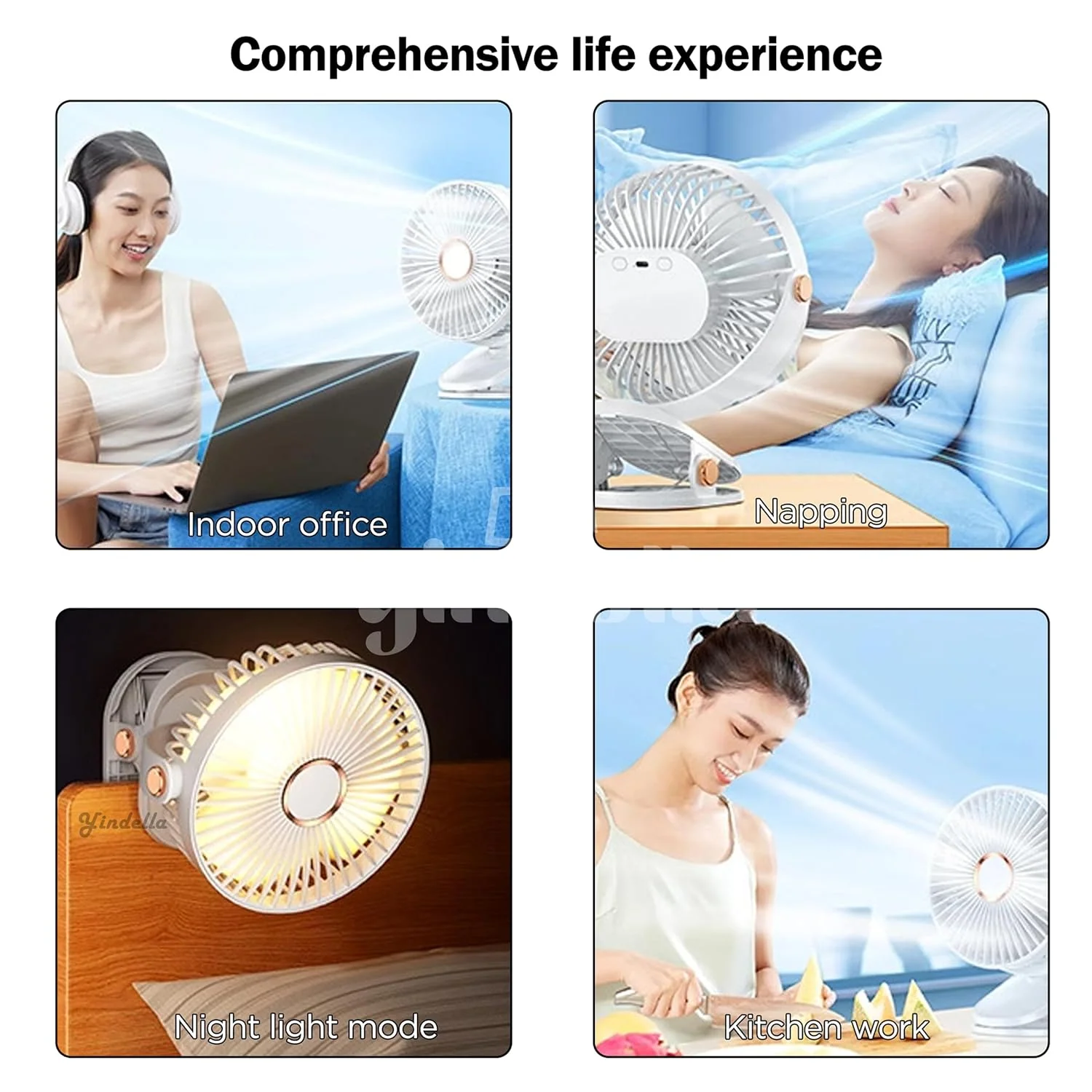 Portable Mini Fan with Clip Stand (1 Pc) - Image 3