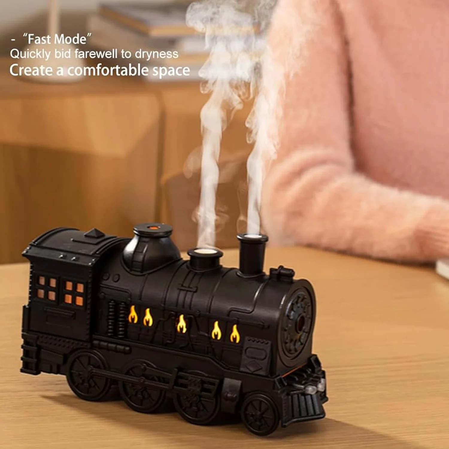 Train Shape Portable Mini Humidifier (1 Pc / Mix Color) - Image 9