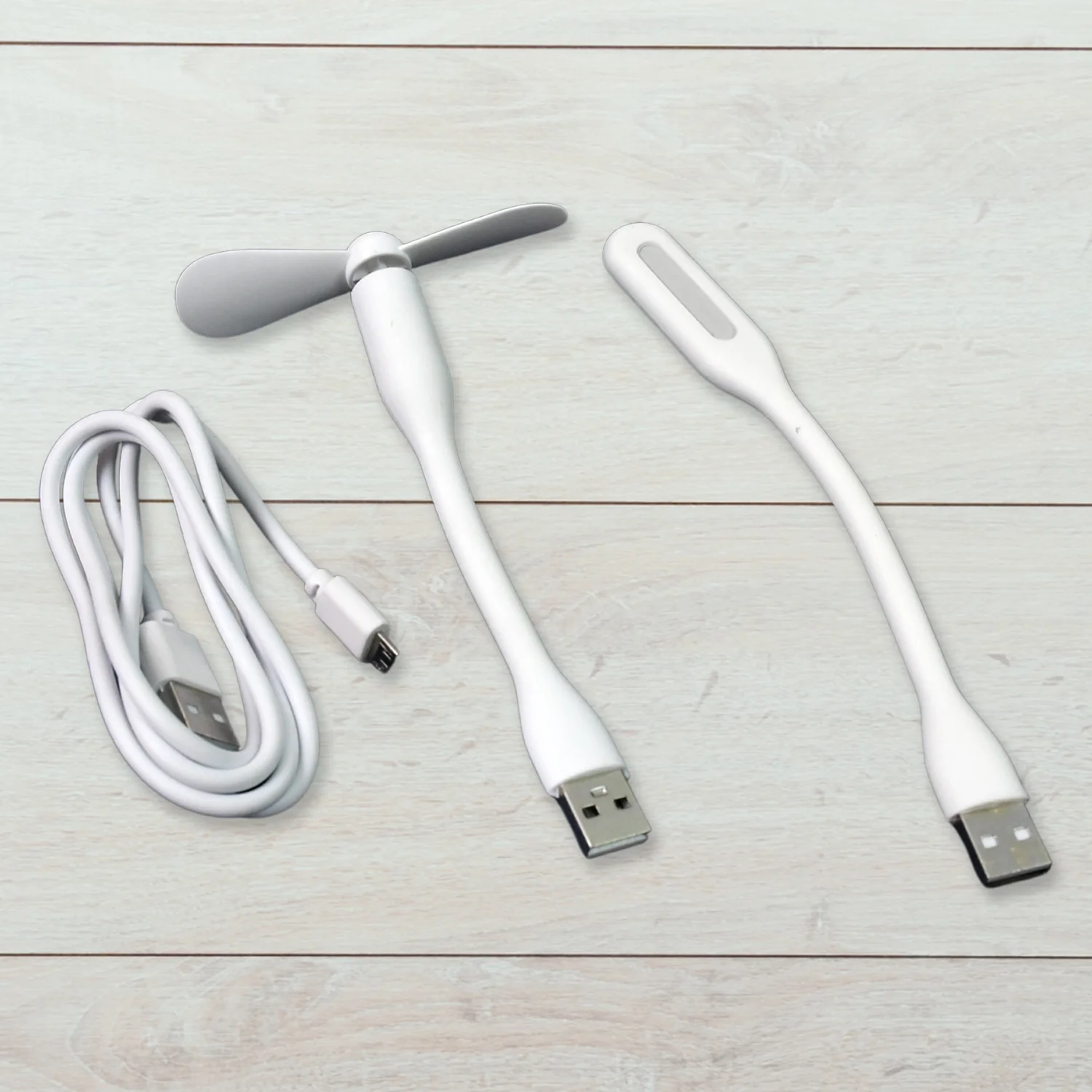 Portable Mini USB Fan, USB Light & Micro USB Cable (3 Pcs Set) - Image 5