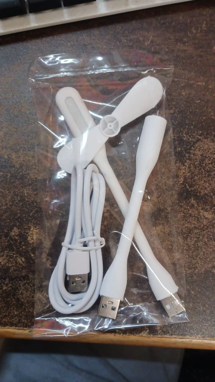 Portable Mini USB Fan, USB Light & Micro USB Cable (3 Pcs Set) - Image 7