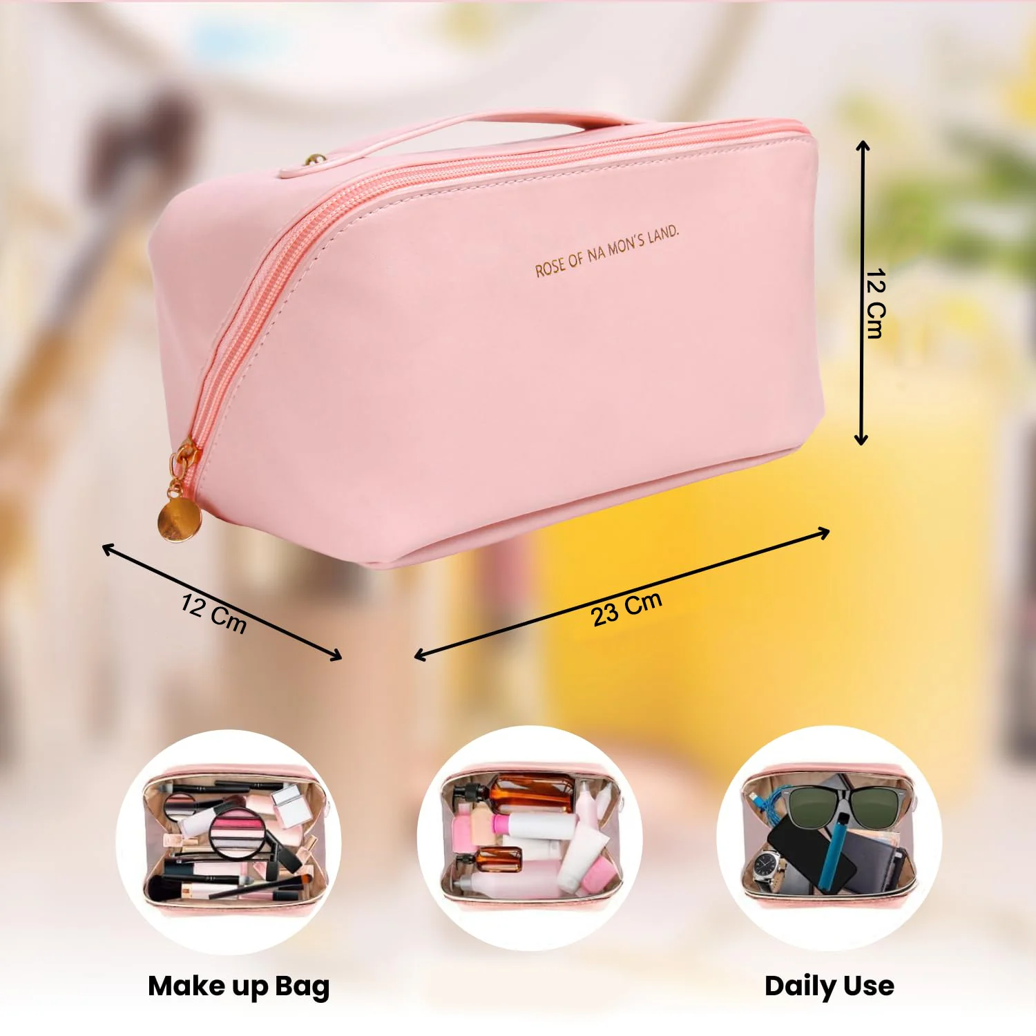 Portable Multi-Compartment Makeup & Toiletry Organizer Pouch (1 Pc) - Image 6