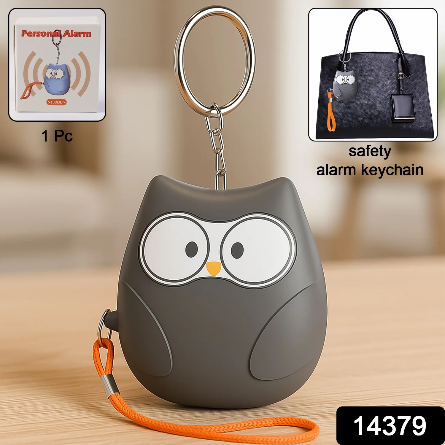 Portable Owl Shape Personal Safety Alarm Keychain - Image 2