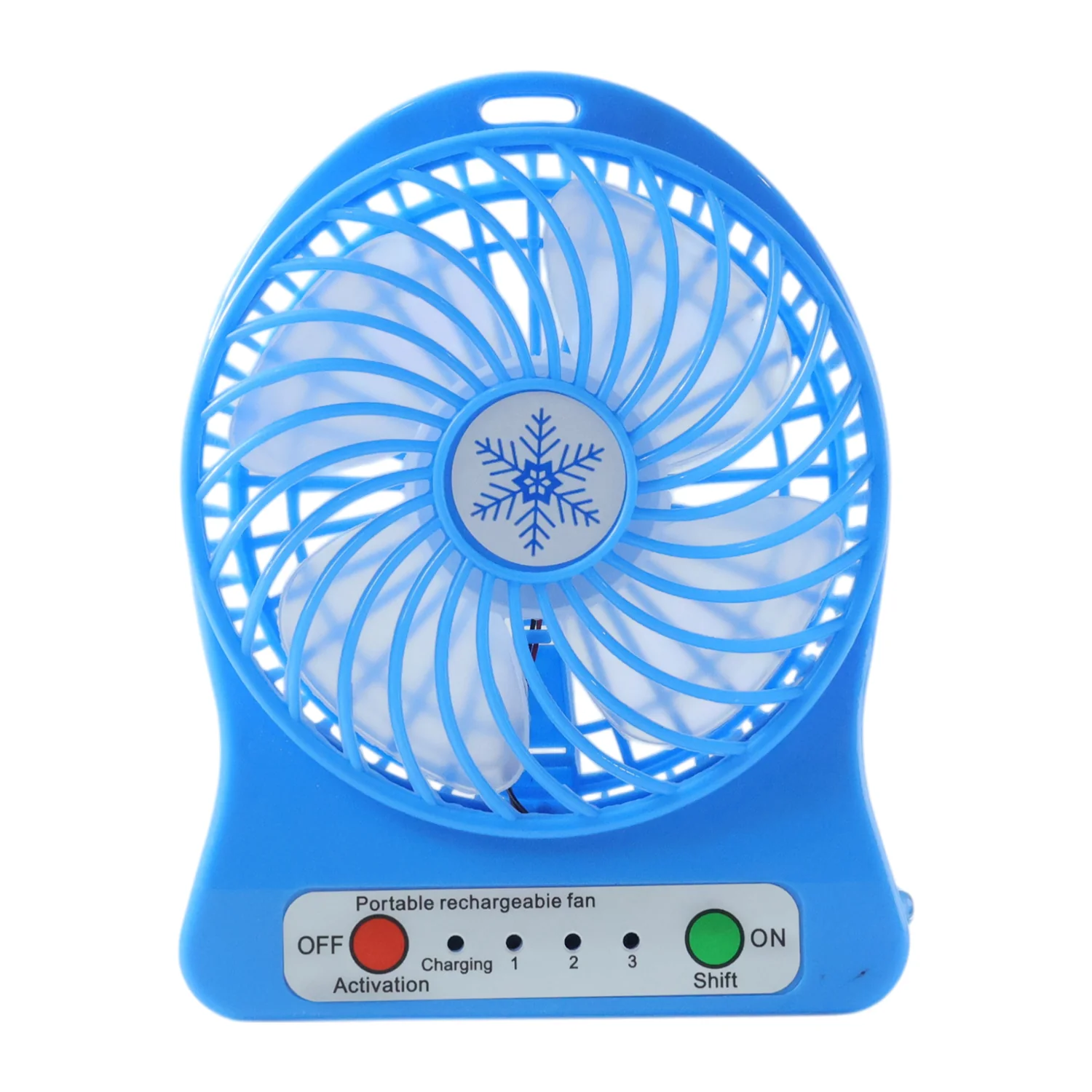 Portable Rechargeable Mini Table Fan With LED Light And Battery (1 Pc) - Image 4