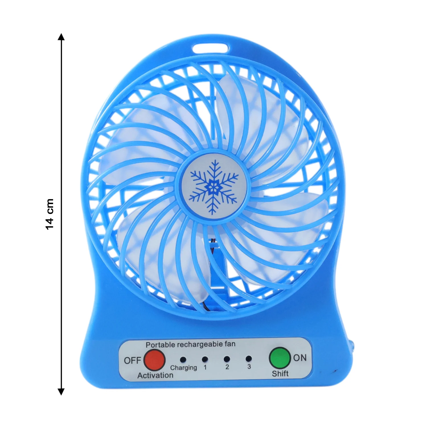 Portable Rechargeable Mini Table Fan With LED Light And Battery (1 Pc) - Image 6