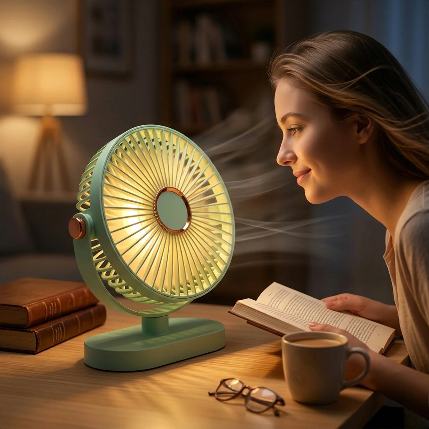Portable Rechargeable Table Fan Compact USB Desk Fan - Image 3