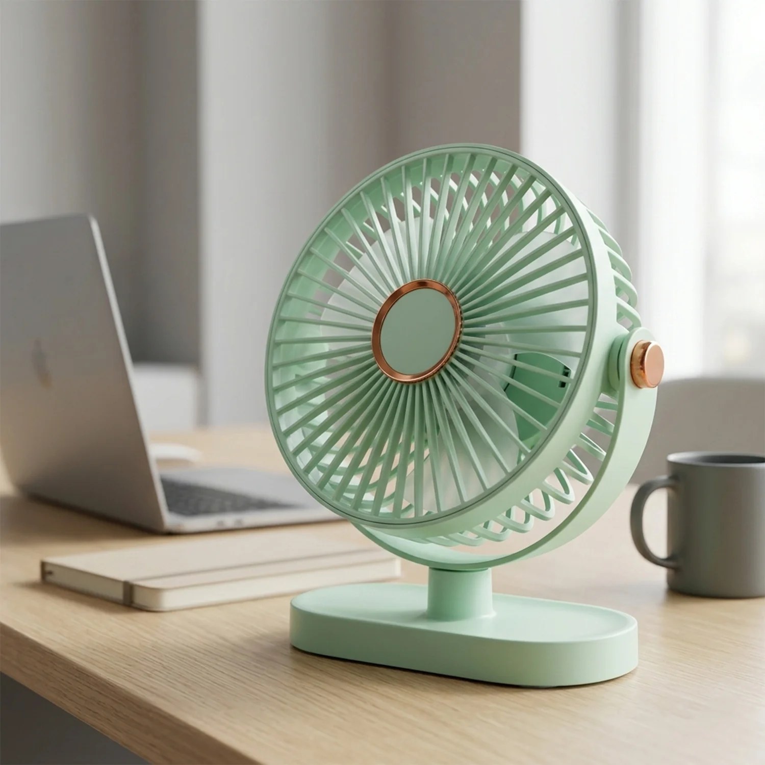 Portable Rechargeable Table Fan Compact USB Desk Fan - Image 8