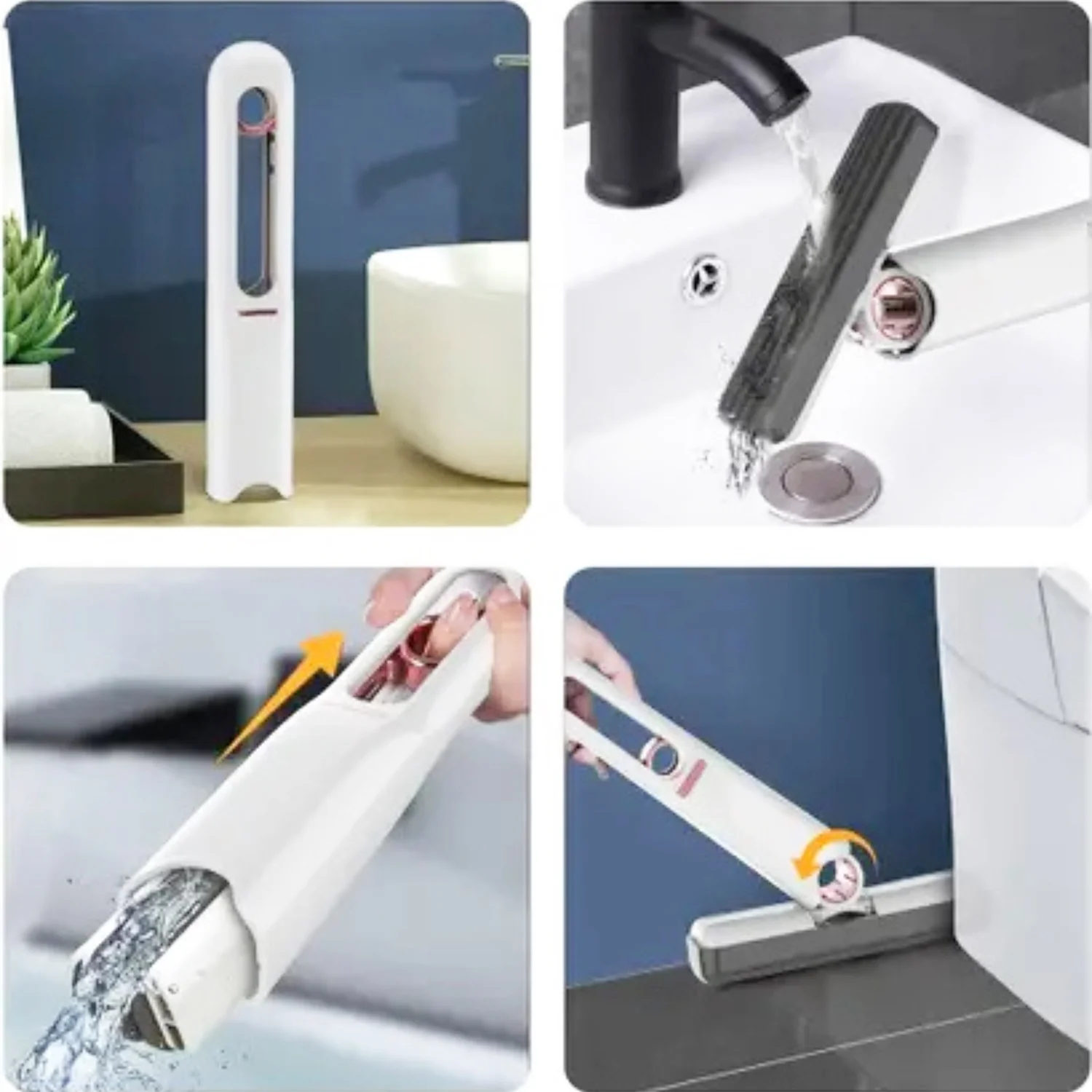 Portable Self-Squeeze Mini Mop – Strong Absorbent Mop for Bathroom & Kitchen - Image 4
