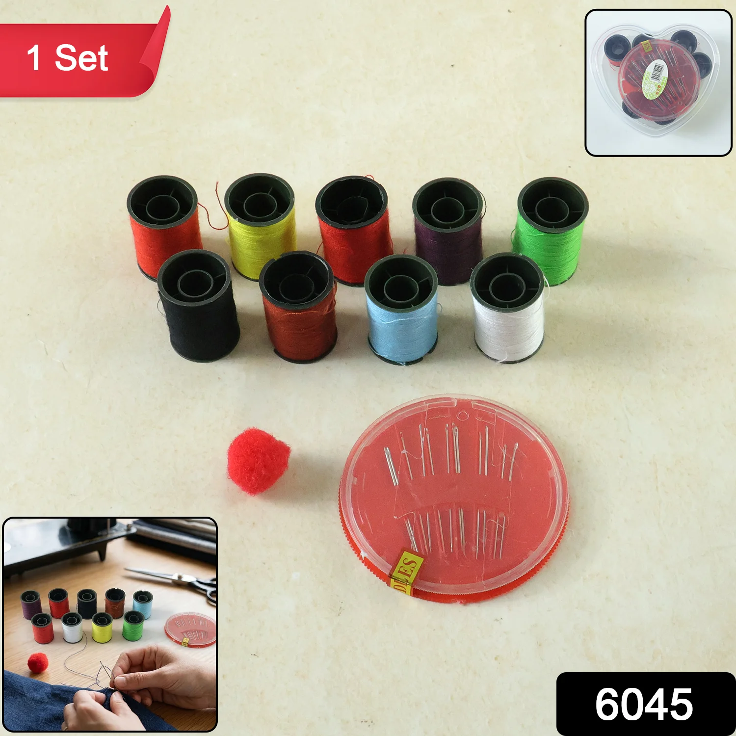 Portable Sewing Kit Set (1 Set) - Image 2