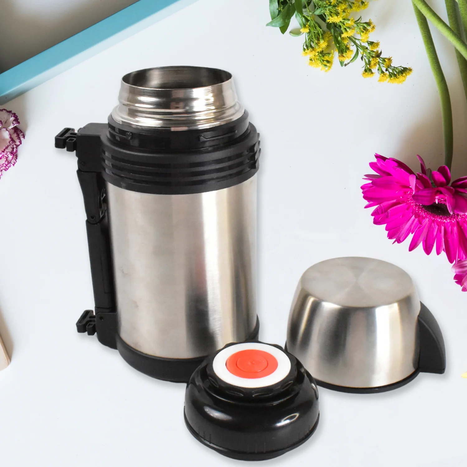 Portable Stainless Steel Coffee Tea Vacuum Flask Bottle (1200ml / 1.2L / 1 Pc) - Image 3