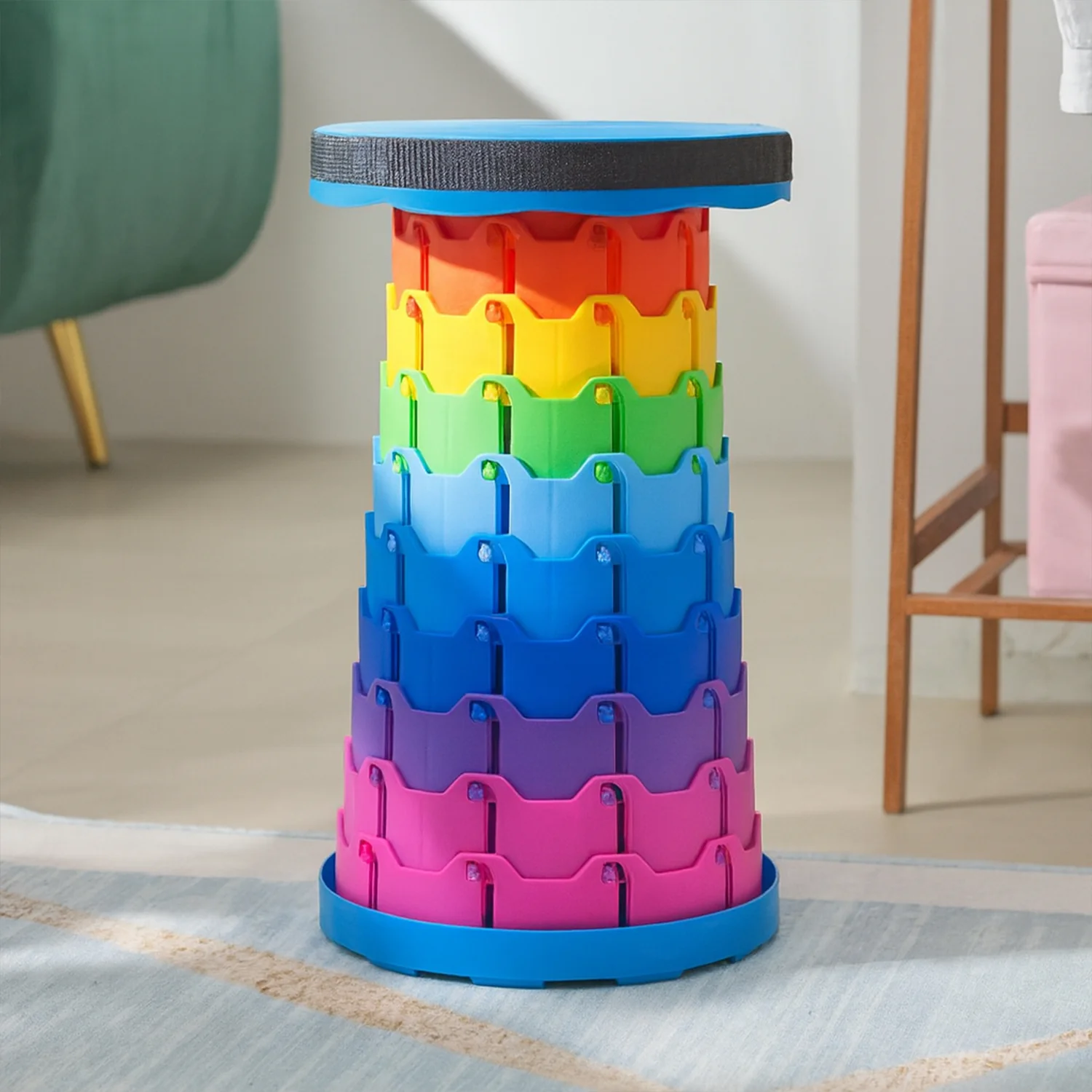 Portable Telescopic Folding Stool (1 Pc) - Image 3