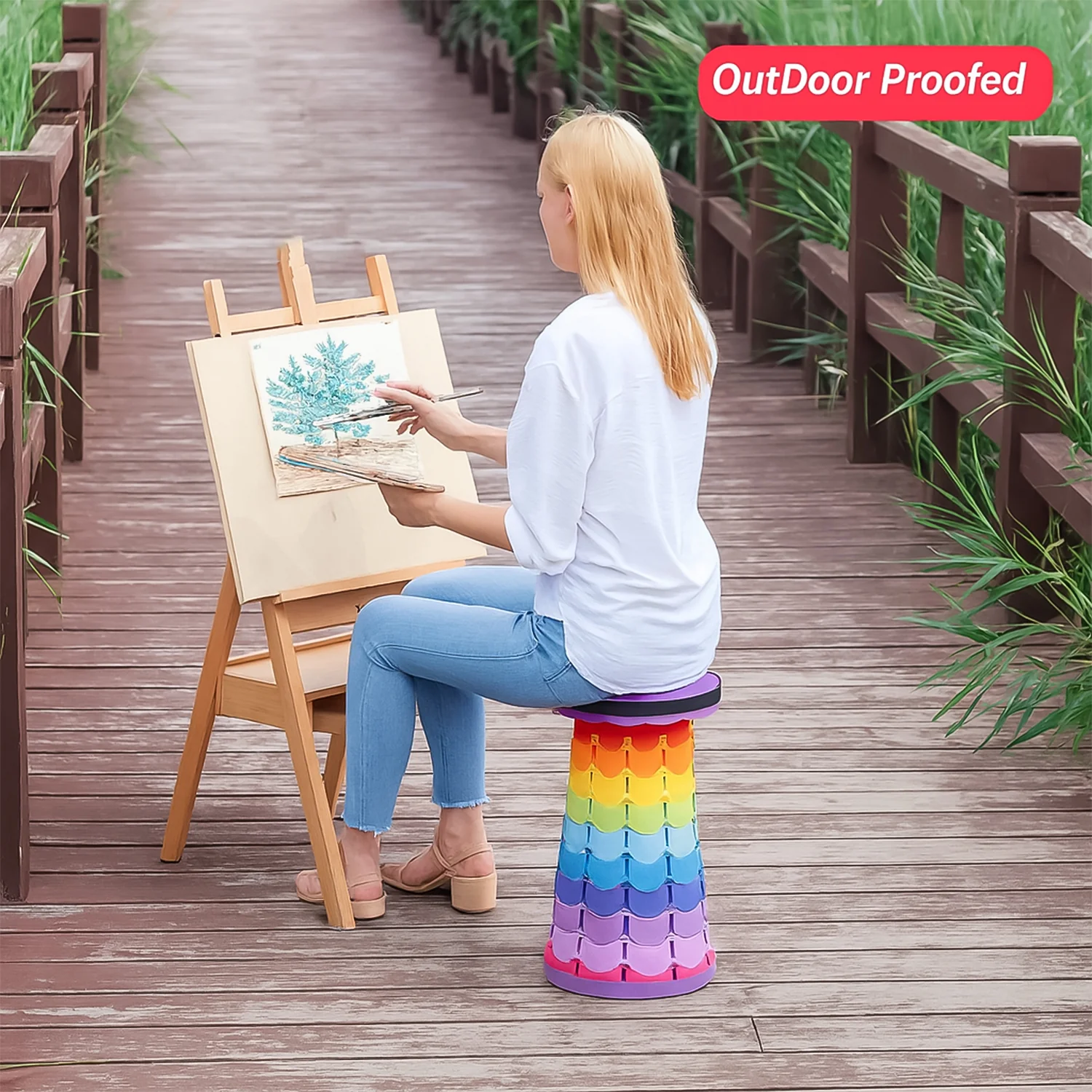 Portable Telescopic Folding Stool (1 Pc) - Image 8