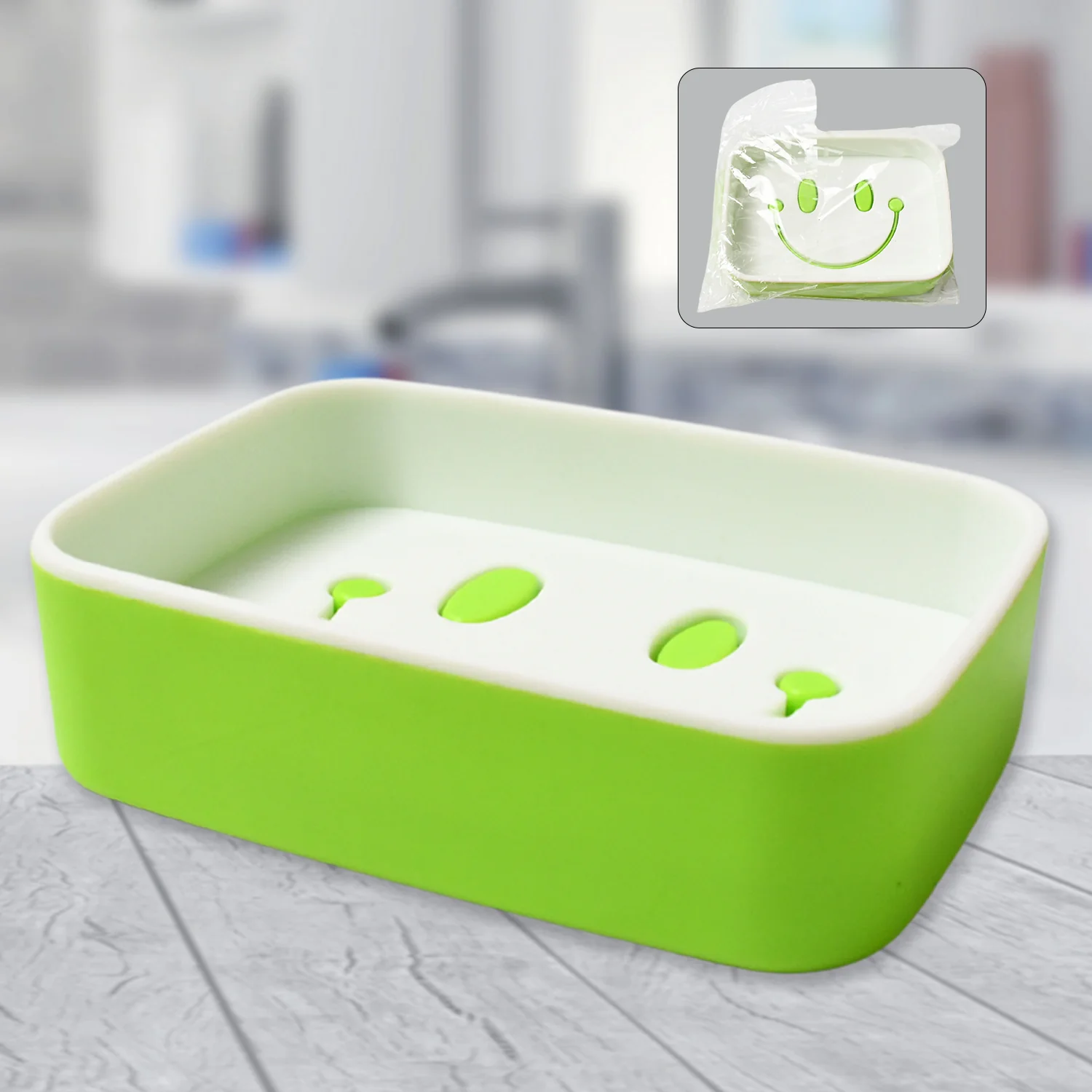 Portable Travel Soap Dish Box – Cute Cartoon Smile Face Draining Container - Image 3
