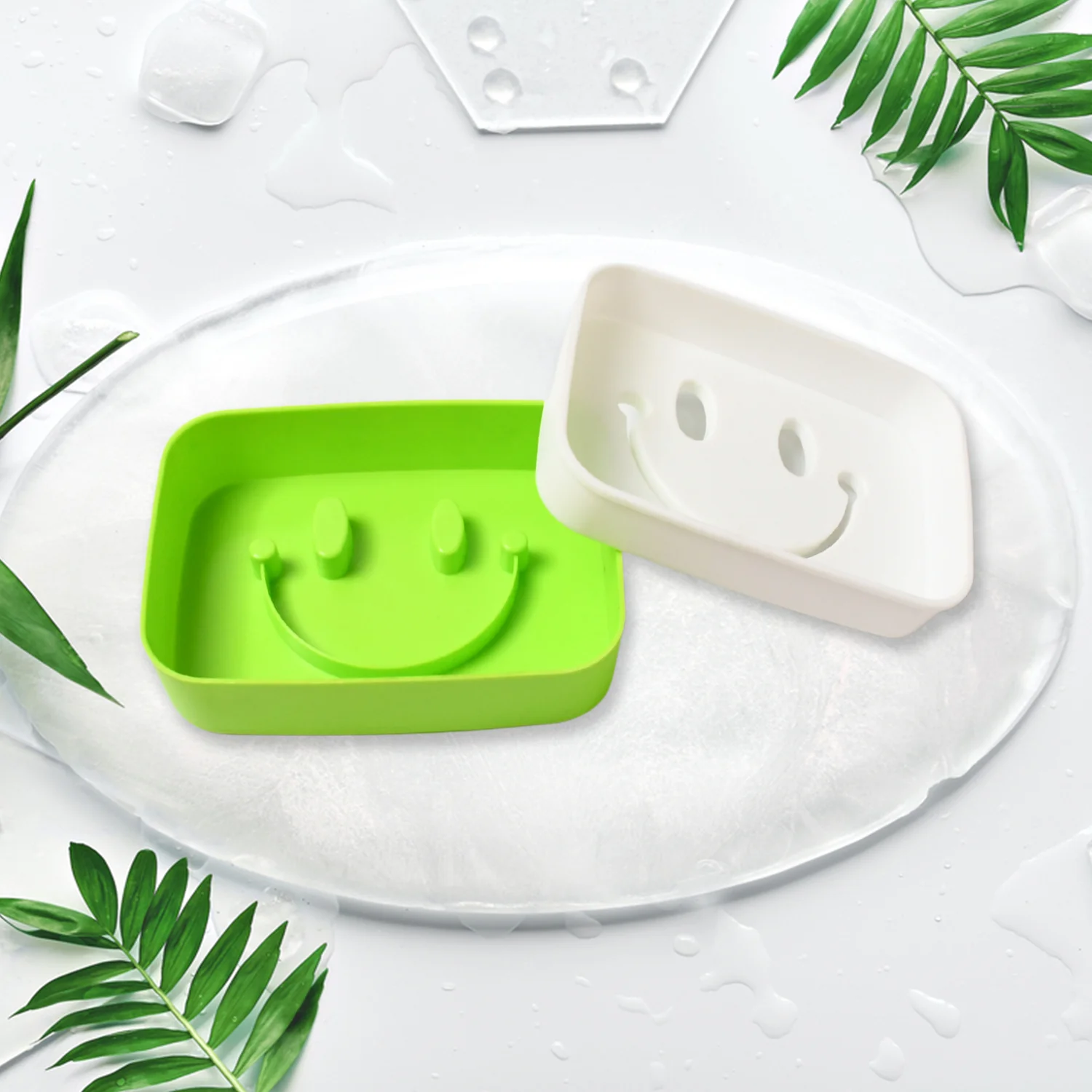 Portable Travel Soap Dish Box – Cute Cartoon Smile Face Draining Container - Image 4