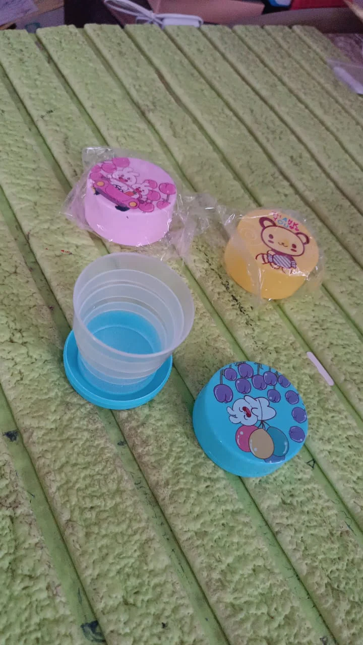 Portable Travelling Cup/Tumbler With Lid Folding / Pocket Glass for Travelling, Water Cup for Kids Walker, Folding Camping Cup with Lids Expandable Drinking Cup Folding Cup for Kids, Travel - (Pack of 1) - Image 9