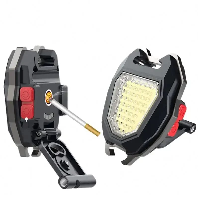 Triangular Camping Flashlight with Lighter – 6 Modes, 3 Colors, Waterproof - Image 8