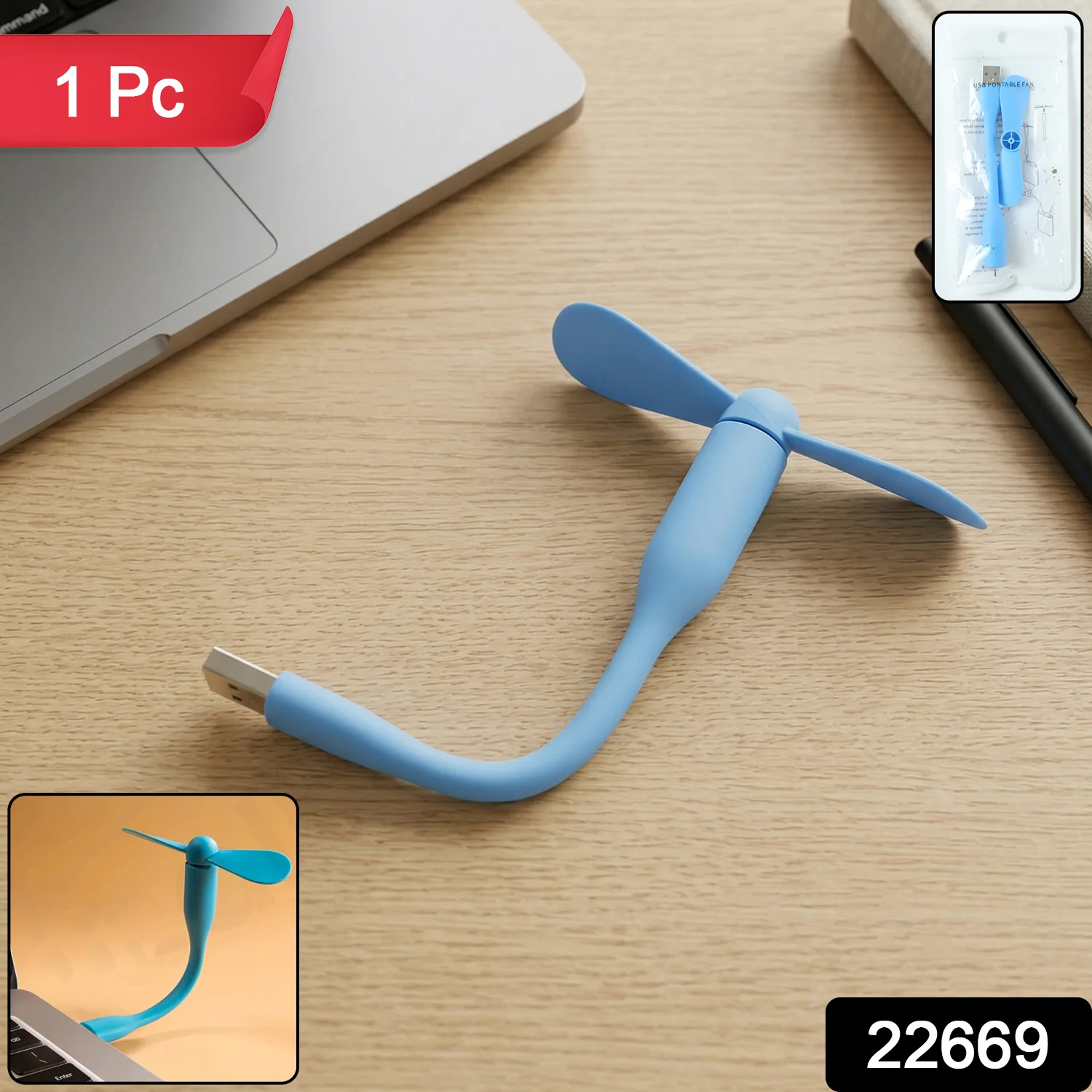 Portable USB Mini Flexible Fan (1 Pc) - Image 2