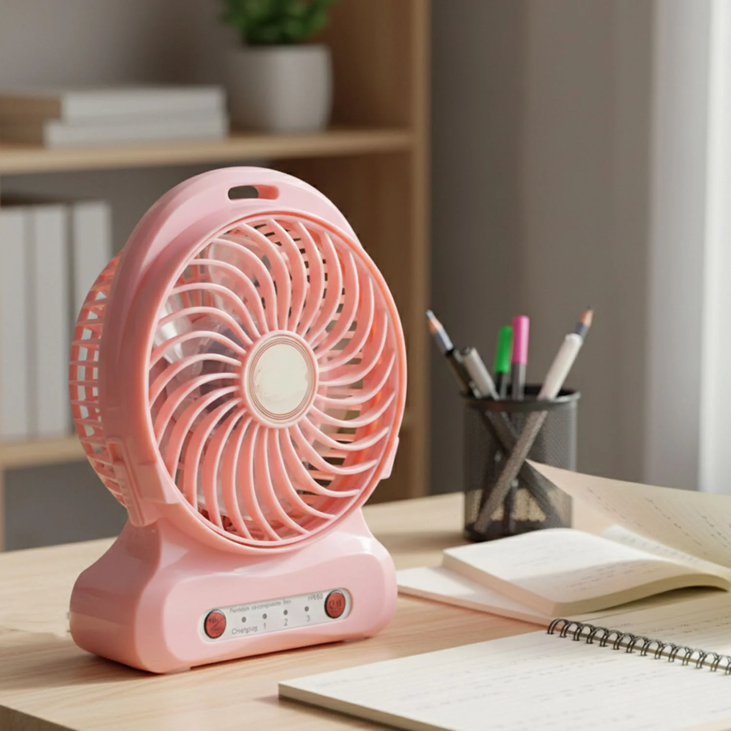 Portable USB Rechargeable Desk Fan (1 Pc) - Image 3