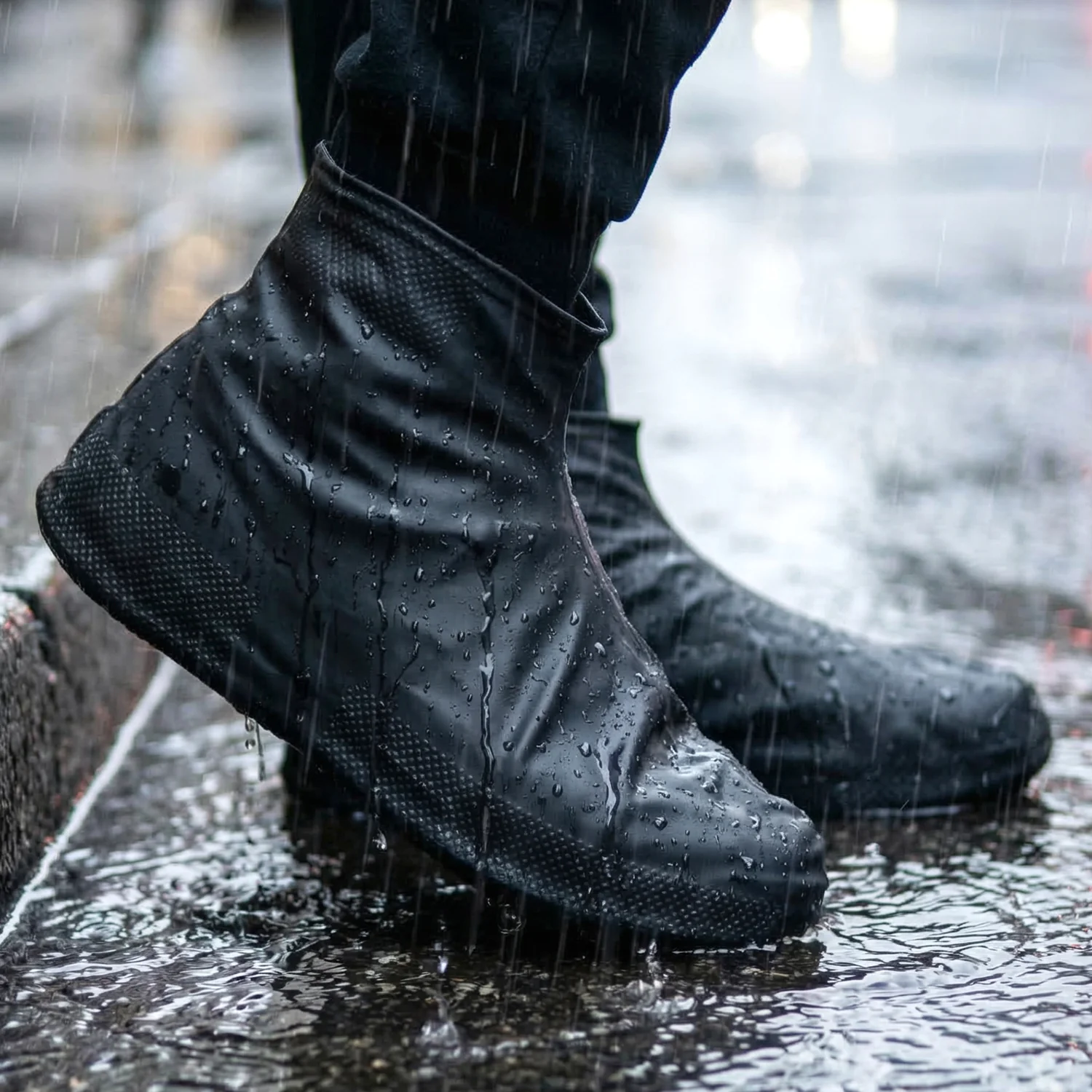 Portable Waterproof Latex Silicone Shoe Cover (1 Pair, Medium) - Image 5
