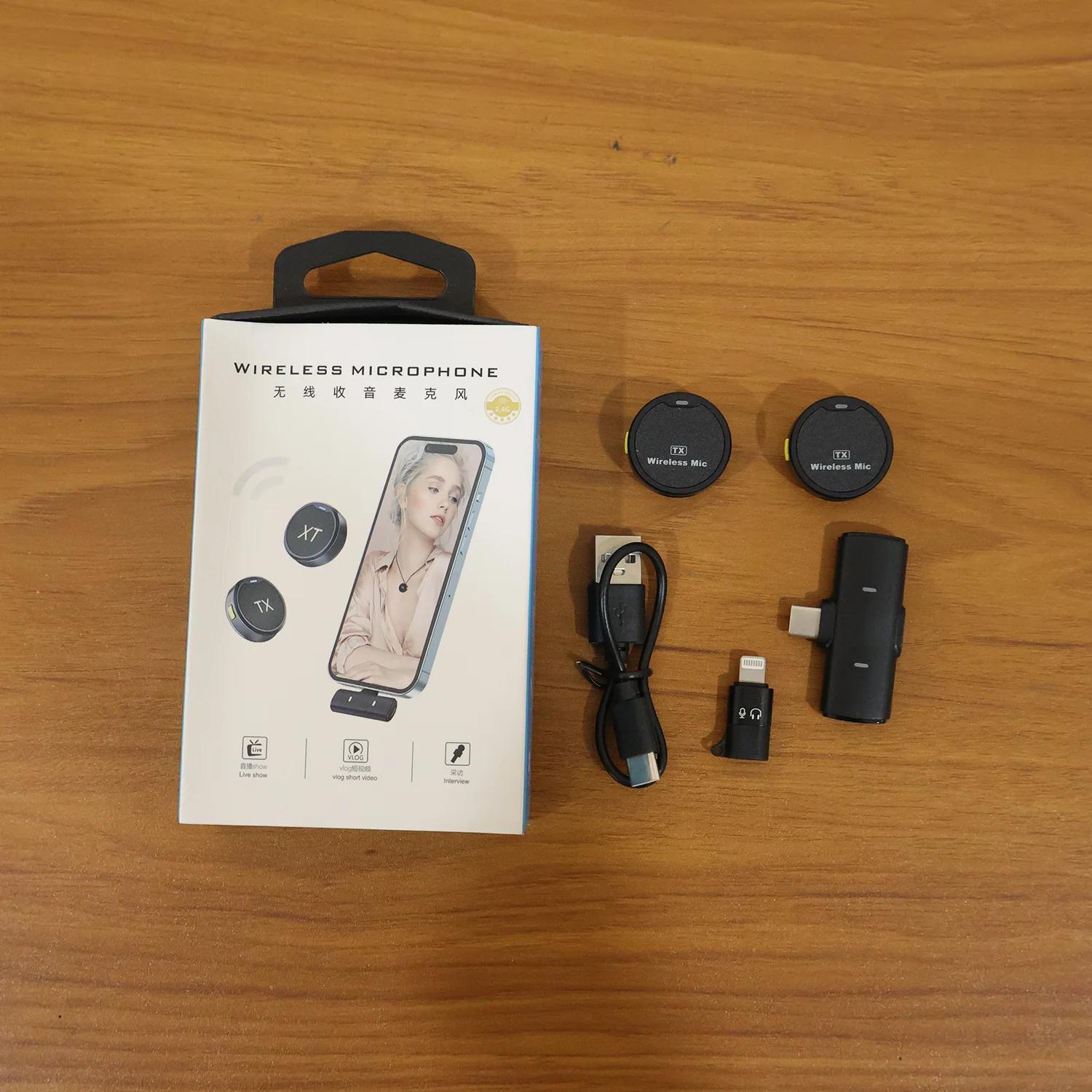 Portable Wireless Lavalier Microphone Dual Clip-On Mic Set (1 Set) - Image 10