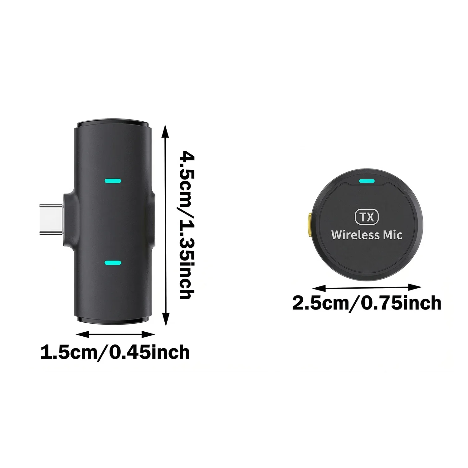 Portable Wireless Lavalier Microphone Dual Clip-On Mic Set (1 Set) - Image 6