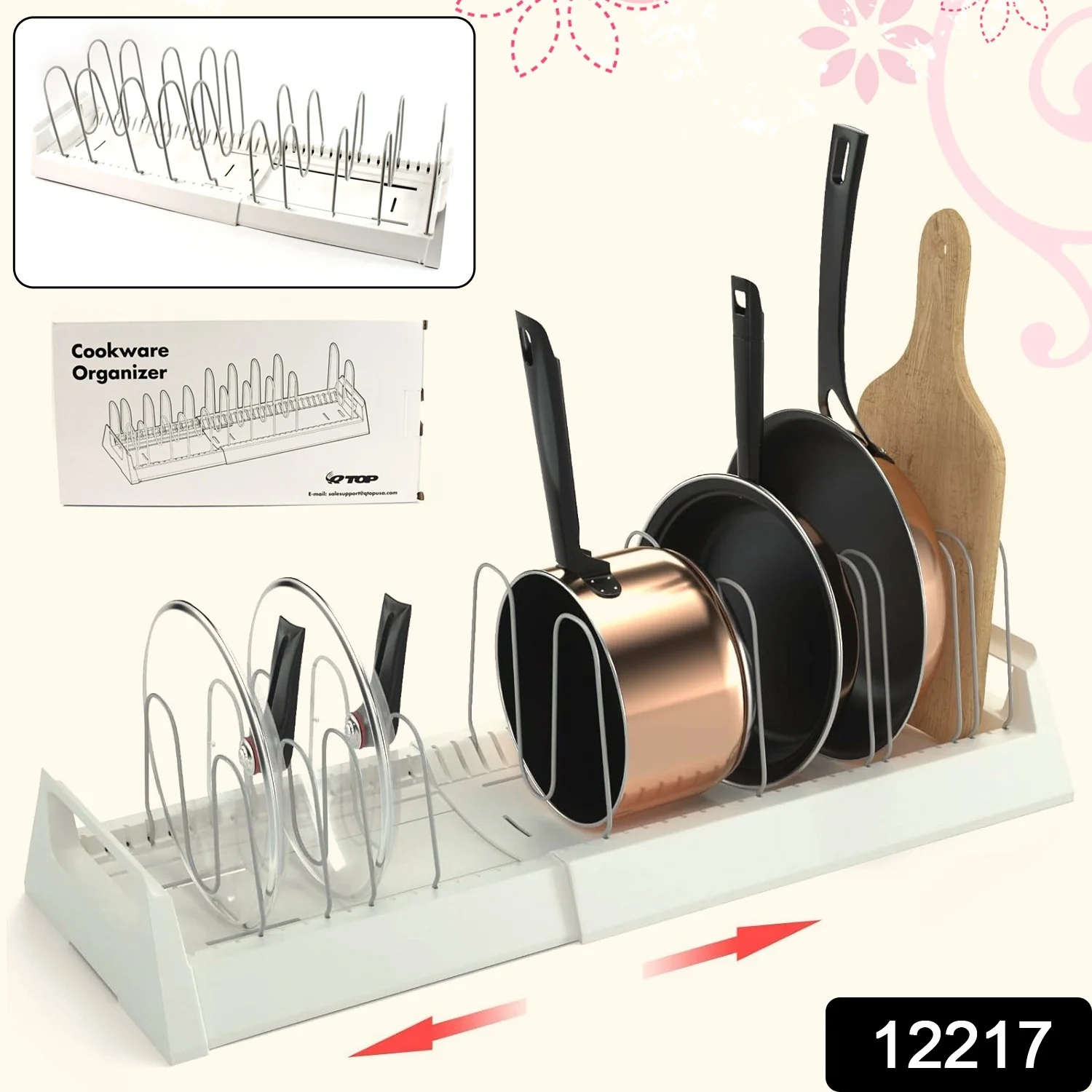 Pots and Pans Organizer Rack for Under Cabinet - Image 2