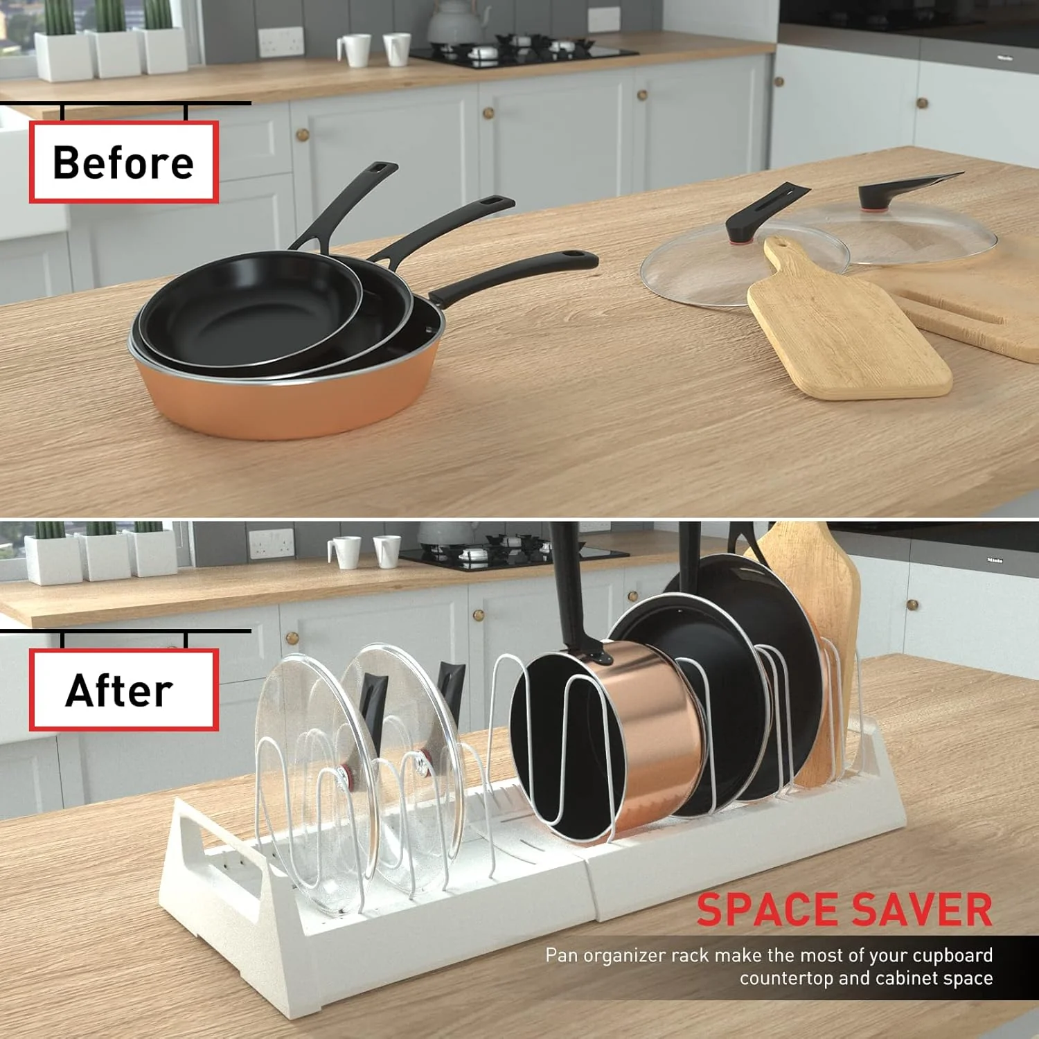 Pots and Pans Organizer Rack for Under Cabinet - Image 6