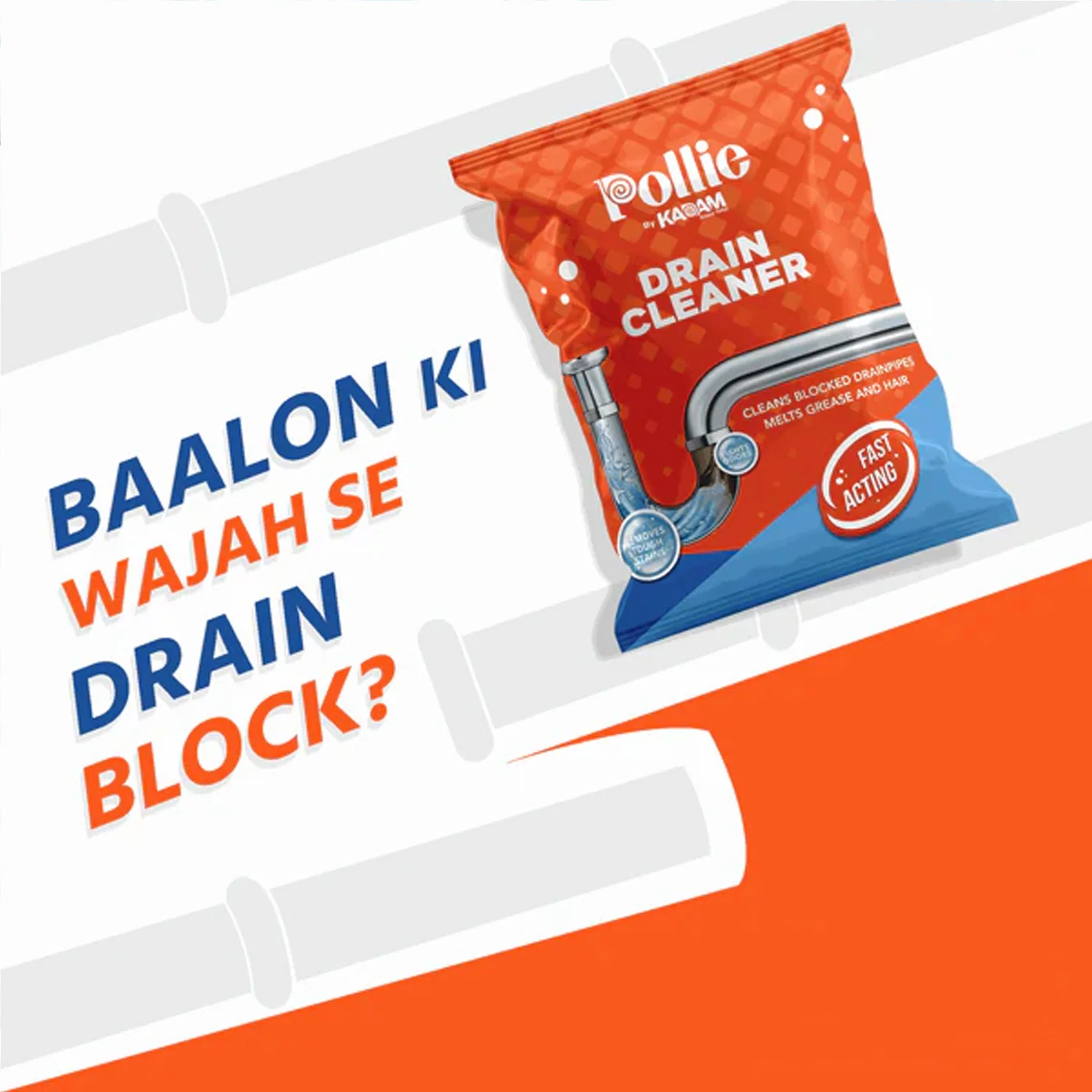 Pollic Kadam Powerful Drain Cleaner Sachet (50 Gm) - Image 7