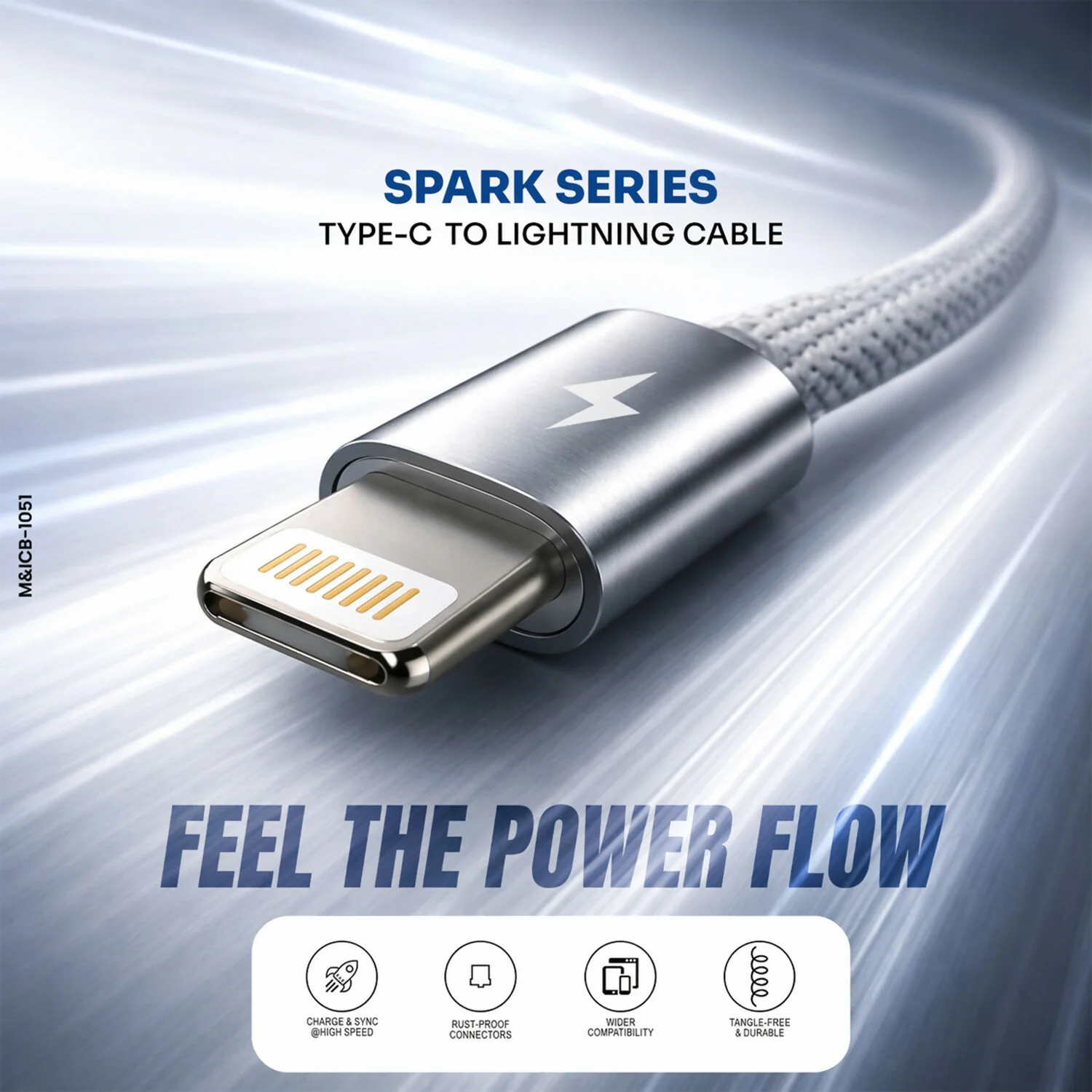 Premium 25W Type C to Lightning Fast Charging Cable (1 Pc, 1 Mtr) - Image 4