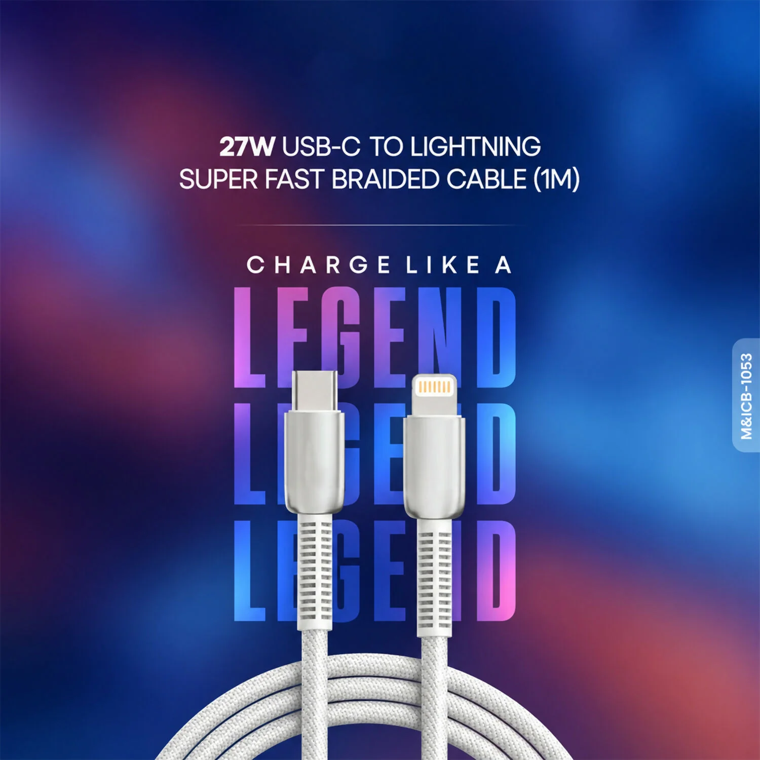 Premium 27W Type C to Lightning Super Fast Charging Cable (1 Pc, 1 Mtr) - Image 4