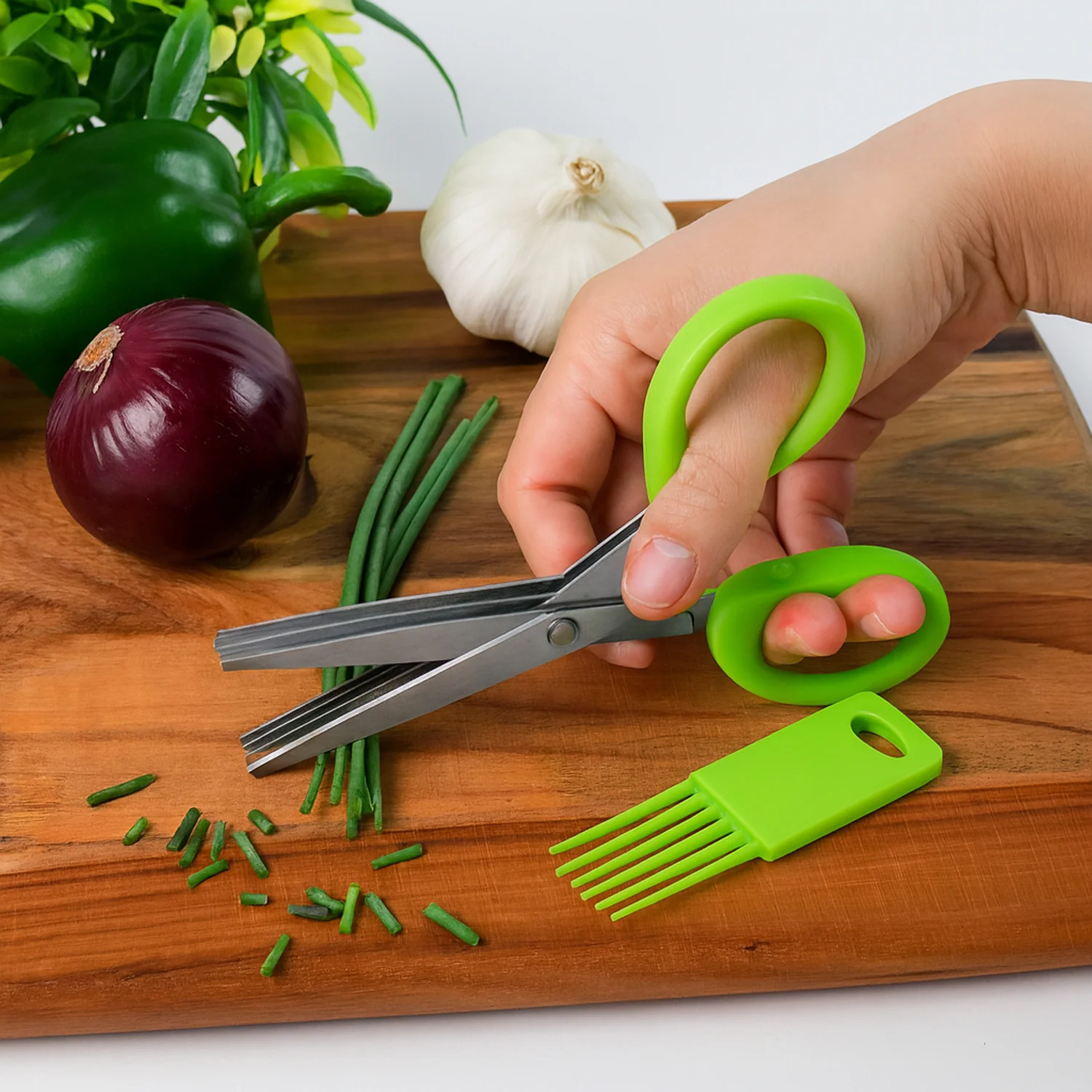 Premium 3-Blade Multipurpose Kitchen Scissors with Cleaning Comb - Image 4
