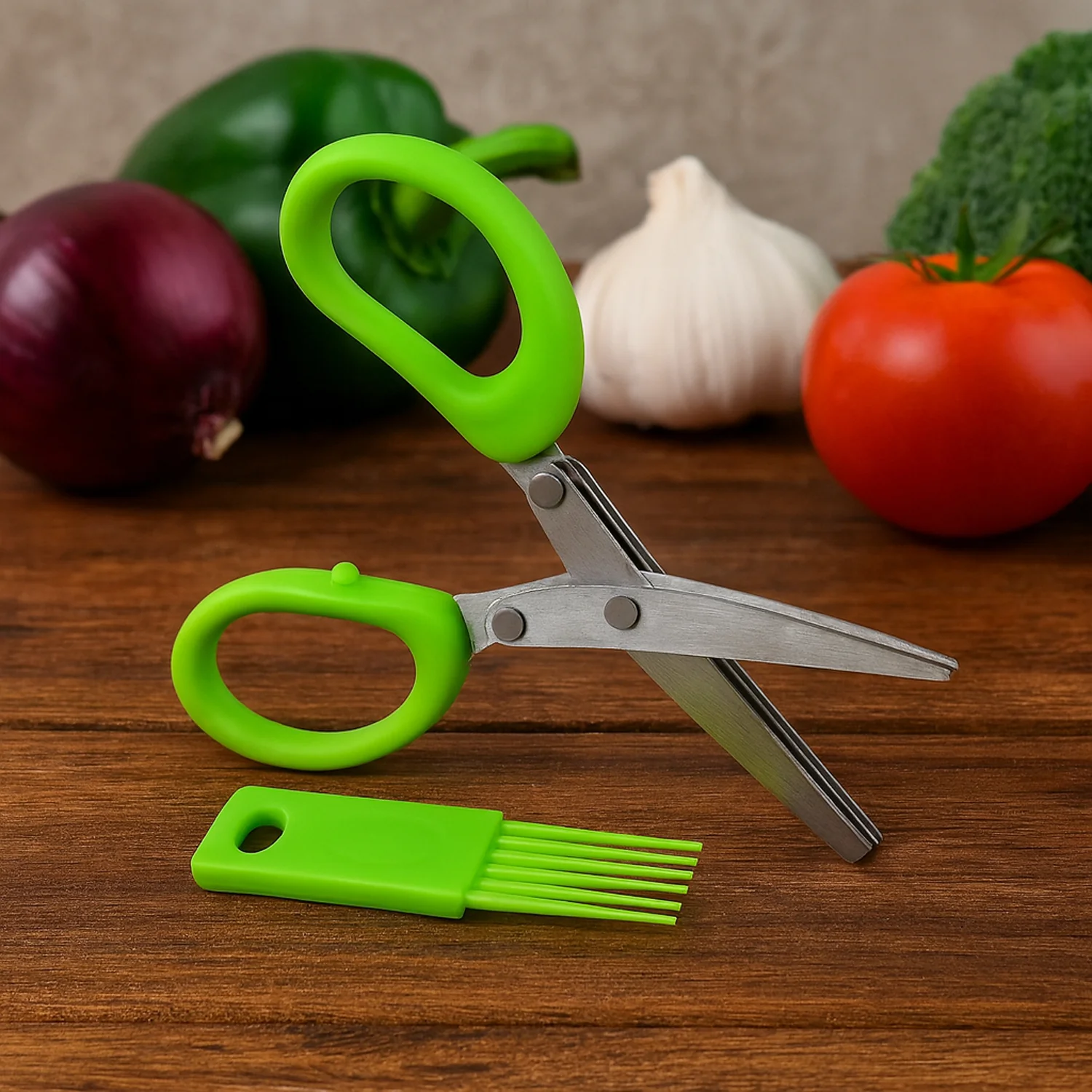 Premium 3-Blade Multipurpose Kitchen Scissors with Cleaning Comb - Image 6