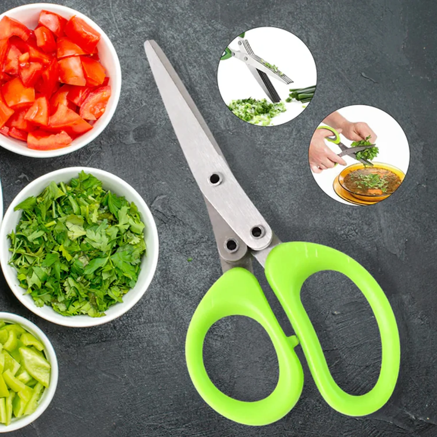 Premium 3-Blade Multipurpose Kitchen Scissors with Cleaning Comb - Image 7