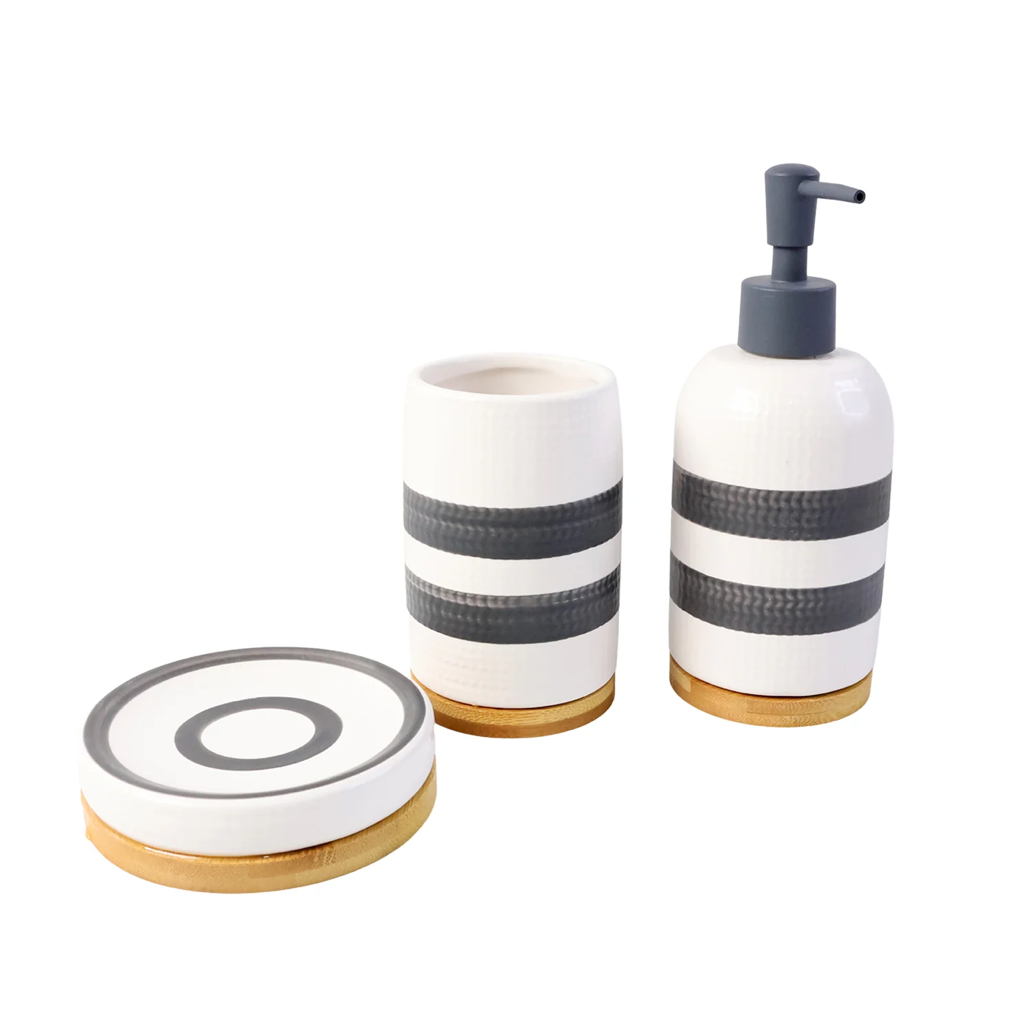 Premium 3-Piece Ceramic Bathroom Accessory Set - Image 5