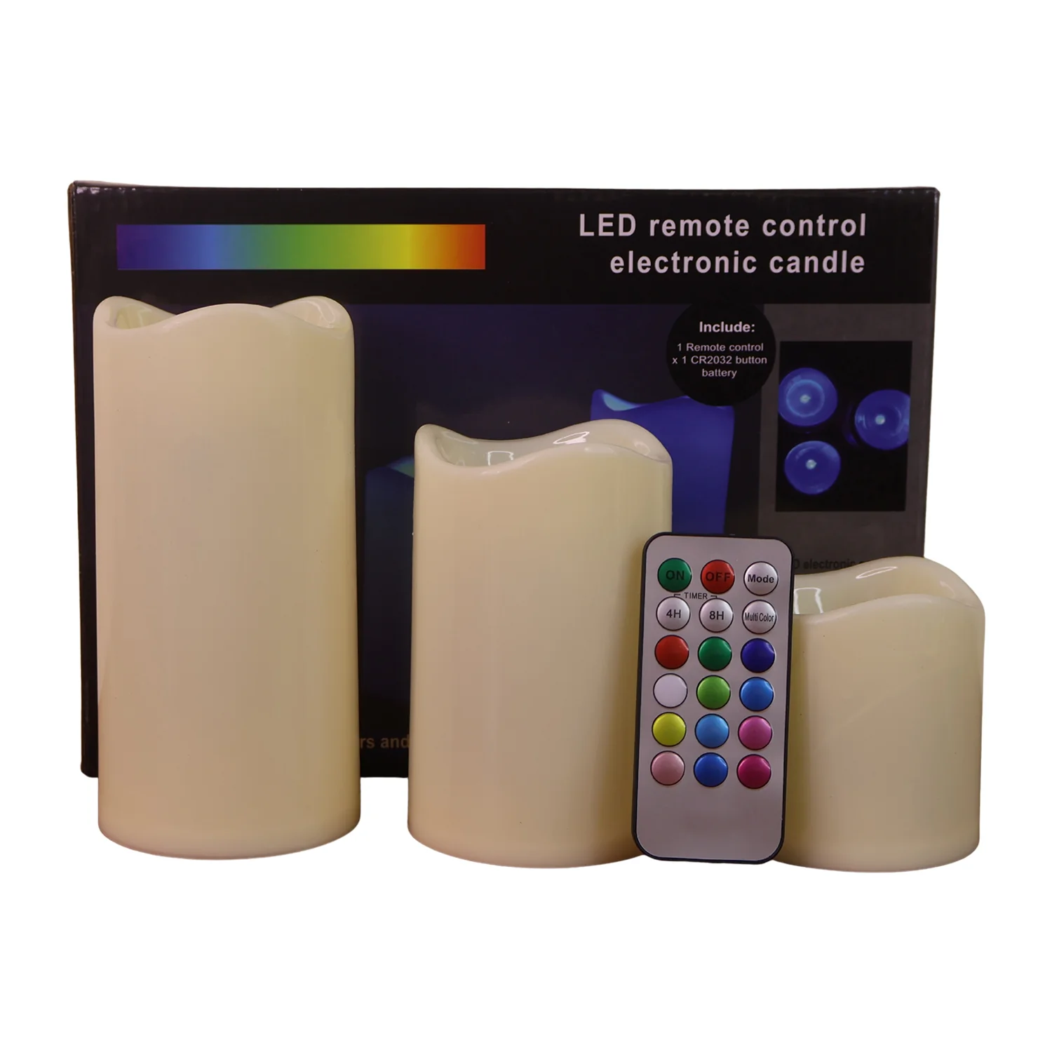 Premium 3 Piece LED Flameless Candle Set with Remote Control - Image 5