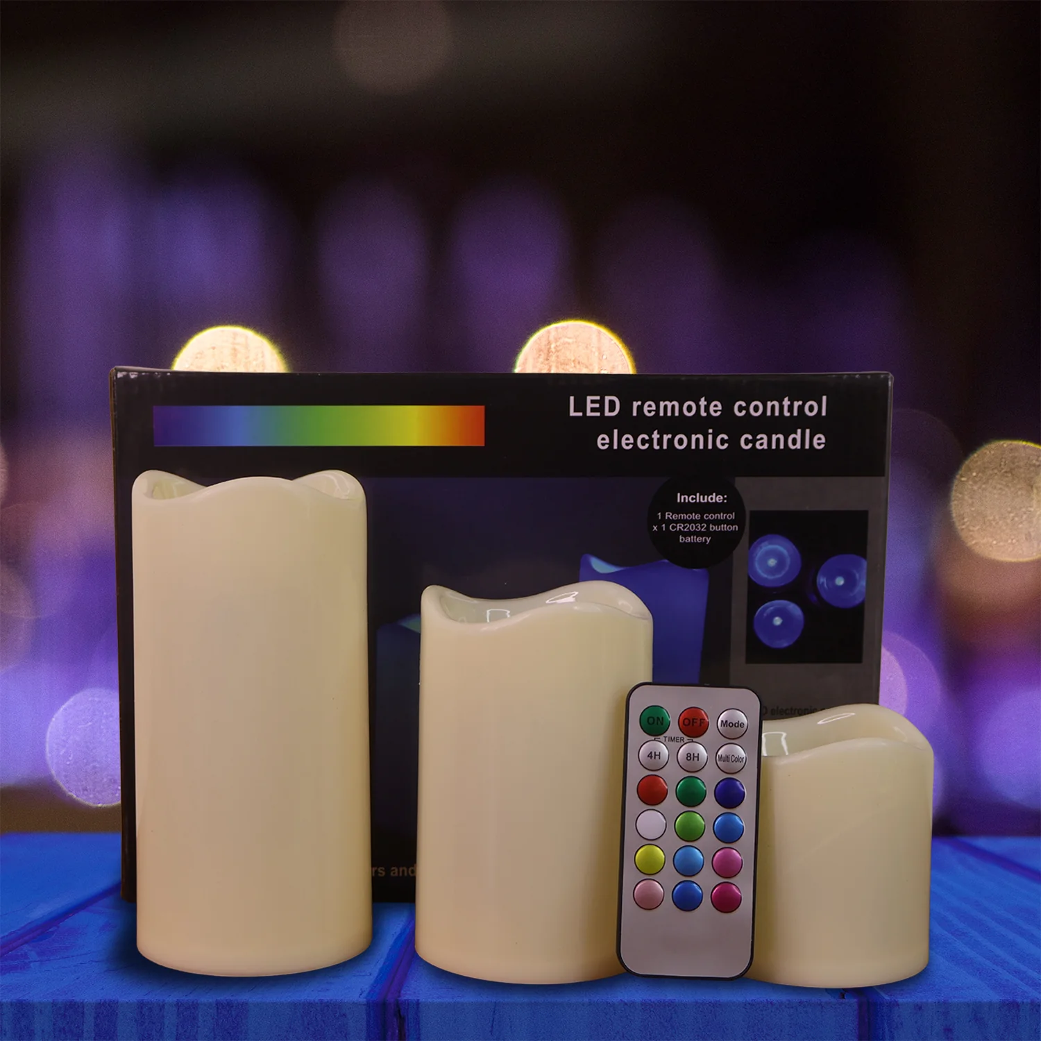 Premium 3 Piece LED Flameless Candle Set with Remote Control - Image 6