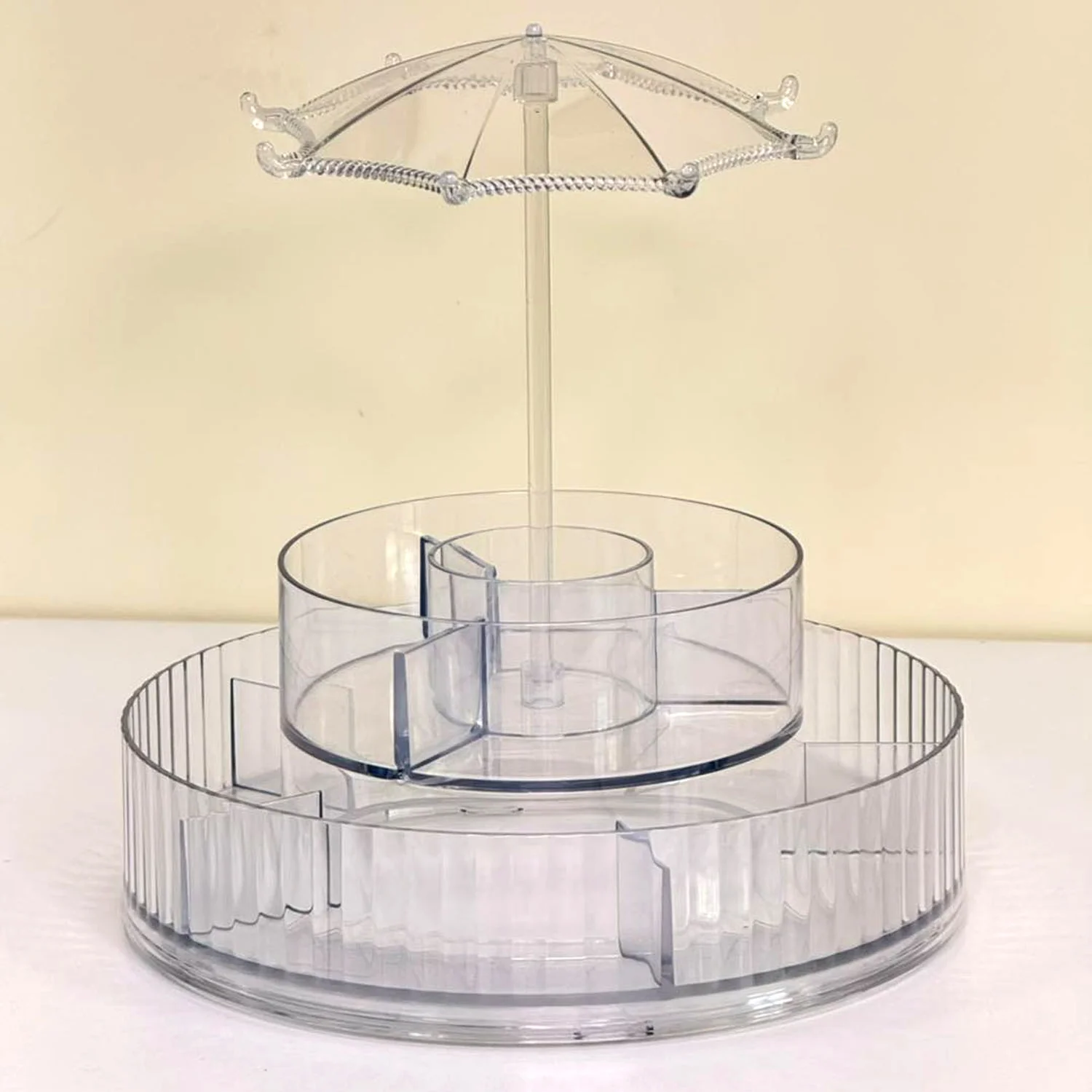 Premium 360° Rotating Makeup & Jewellery Organizer Stand (1 Pc) - Image 7