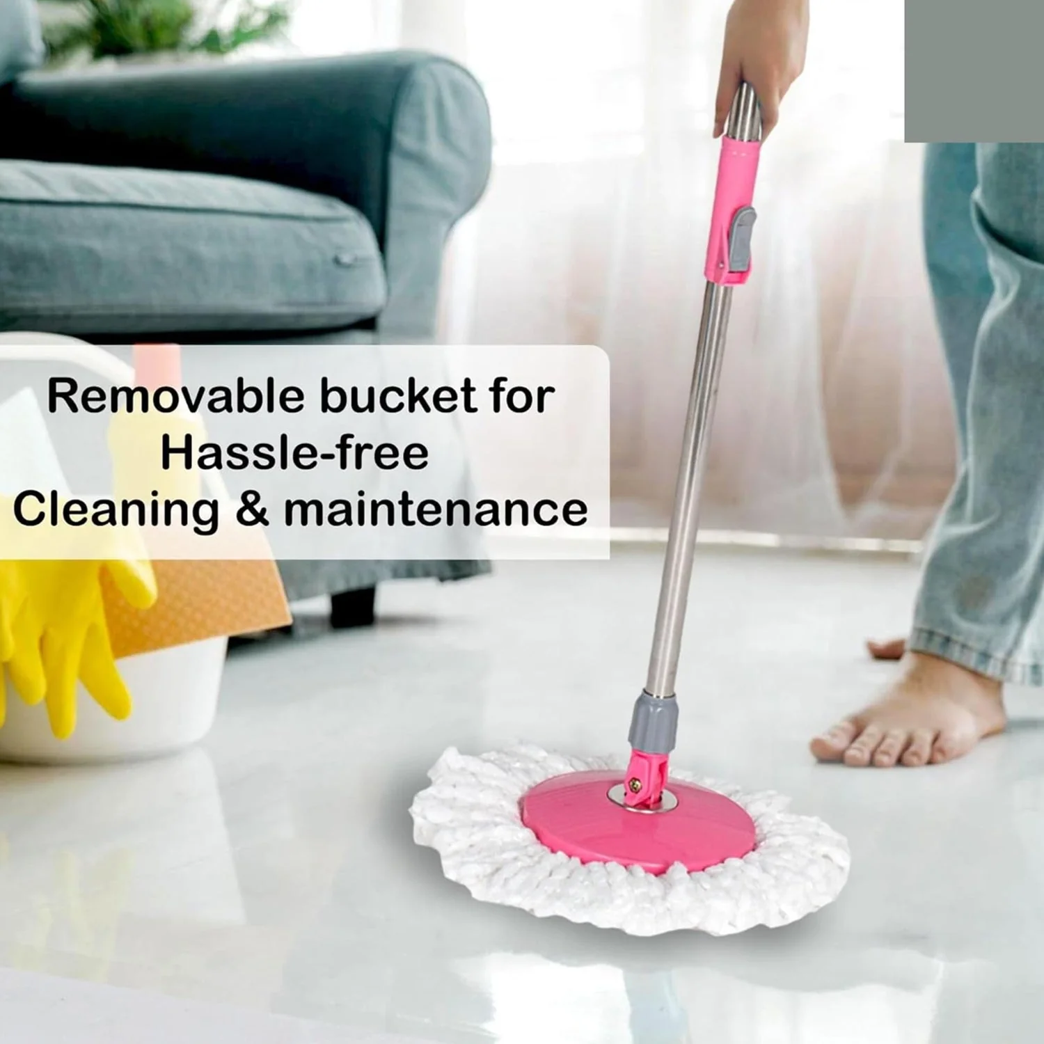 Premium 360° Spin Cleaning Mop Set - Image 6